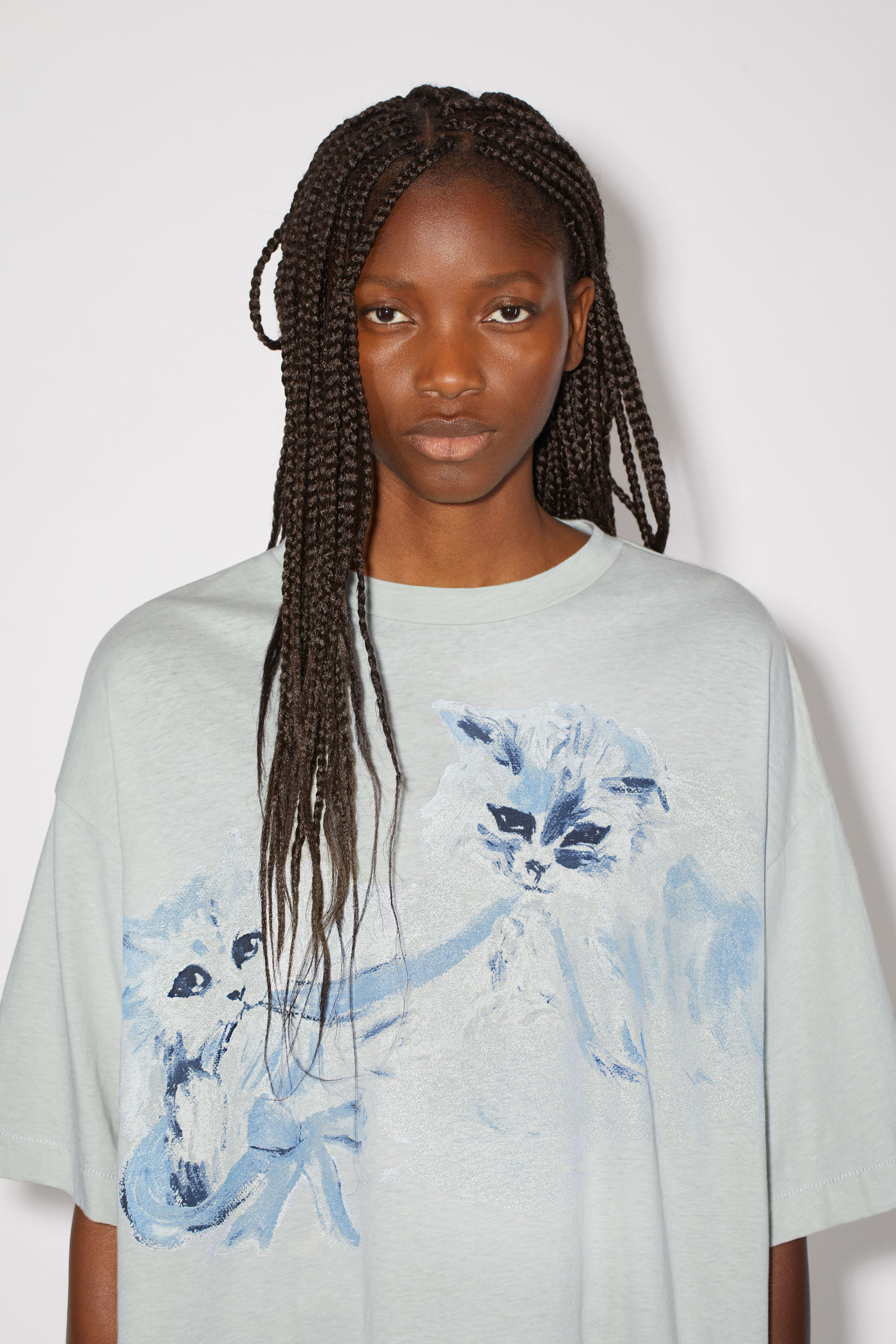 Acne Studios - プリントTシャツ - ライトブルー