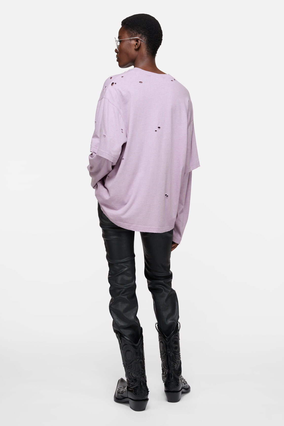 Layered logo t-shirt, Faded purple, 2000x