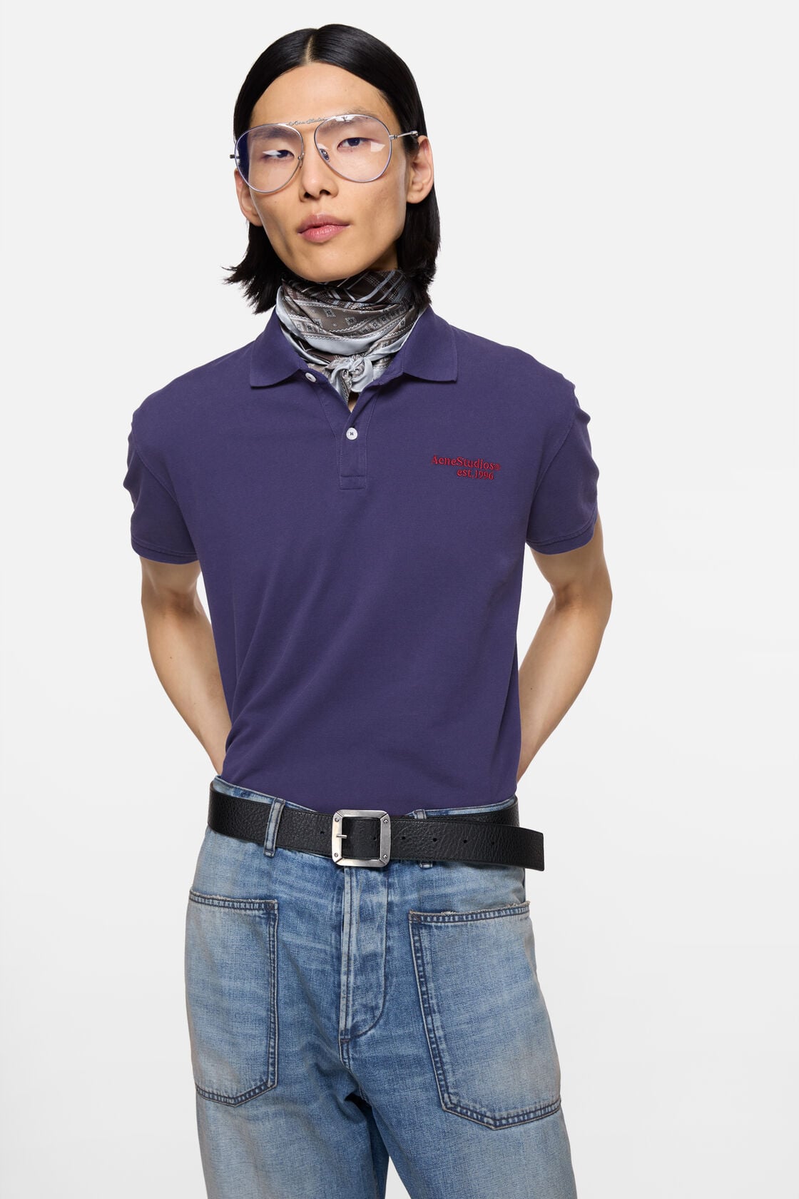 Logo polo t-shirt, Navy, 2000x