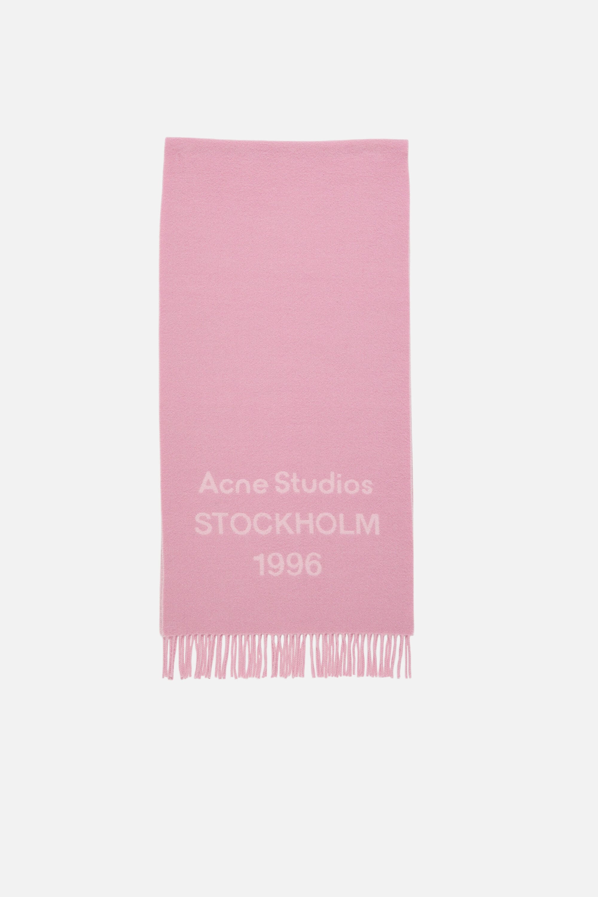 Acne Studios - Logo scarf - Wide - Cotton candy pink