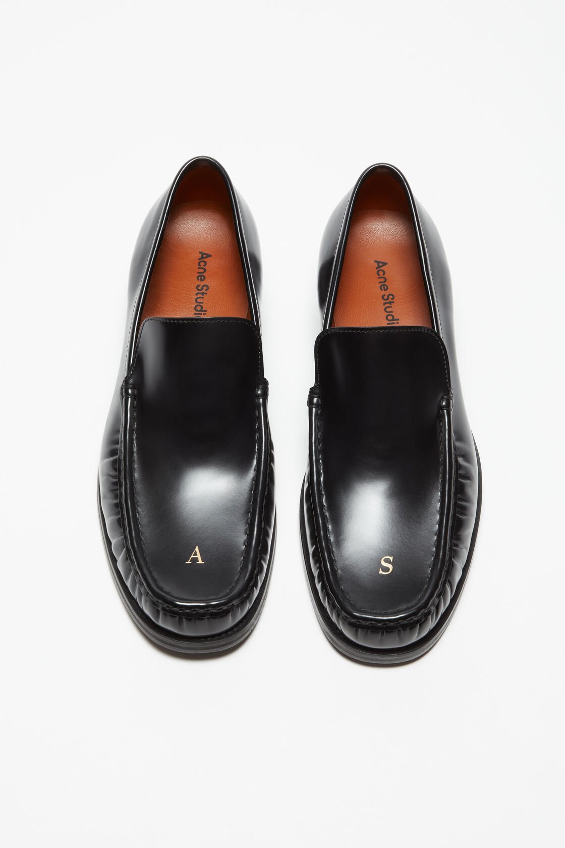 Leather loafers, Black, 2000x
