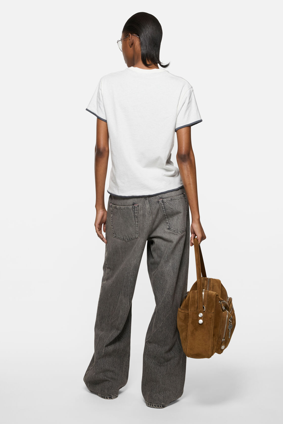 Layered t-shirt with logo, White/grey, 2000x