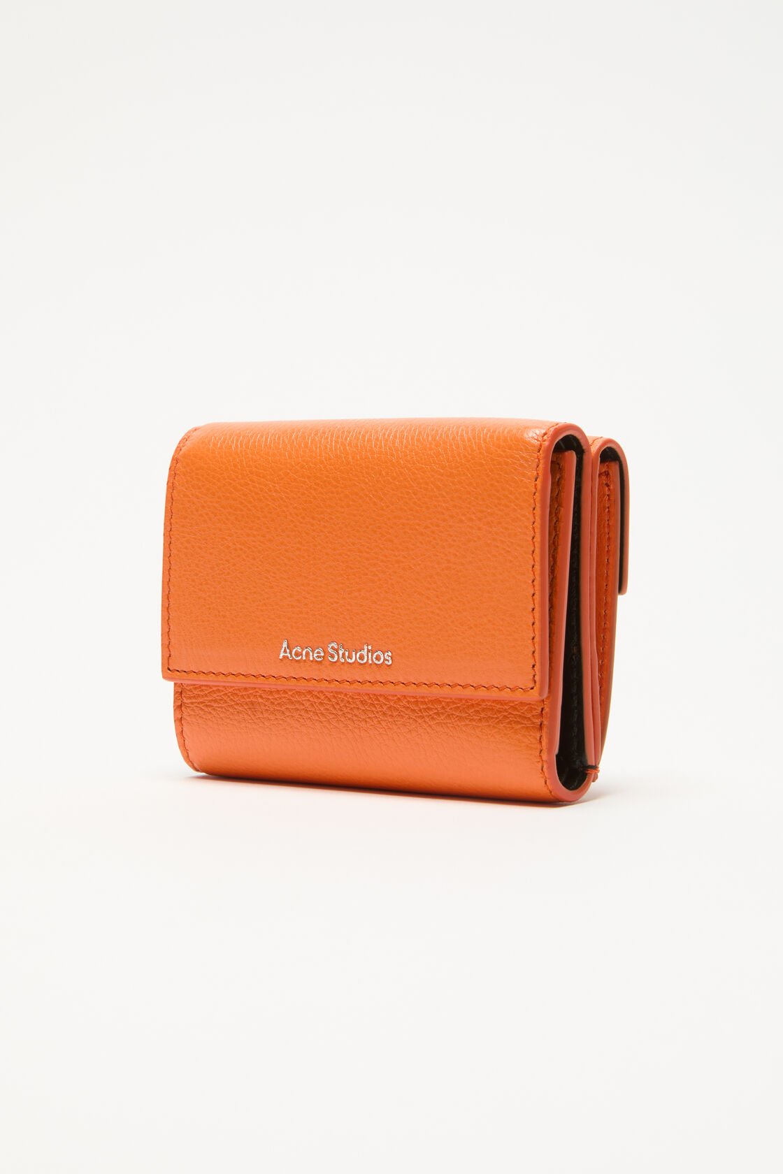 Trifold leather wallet, Pumpkin orange, 2000x
