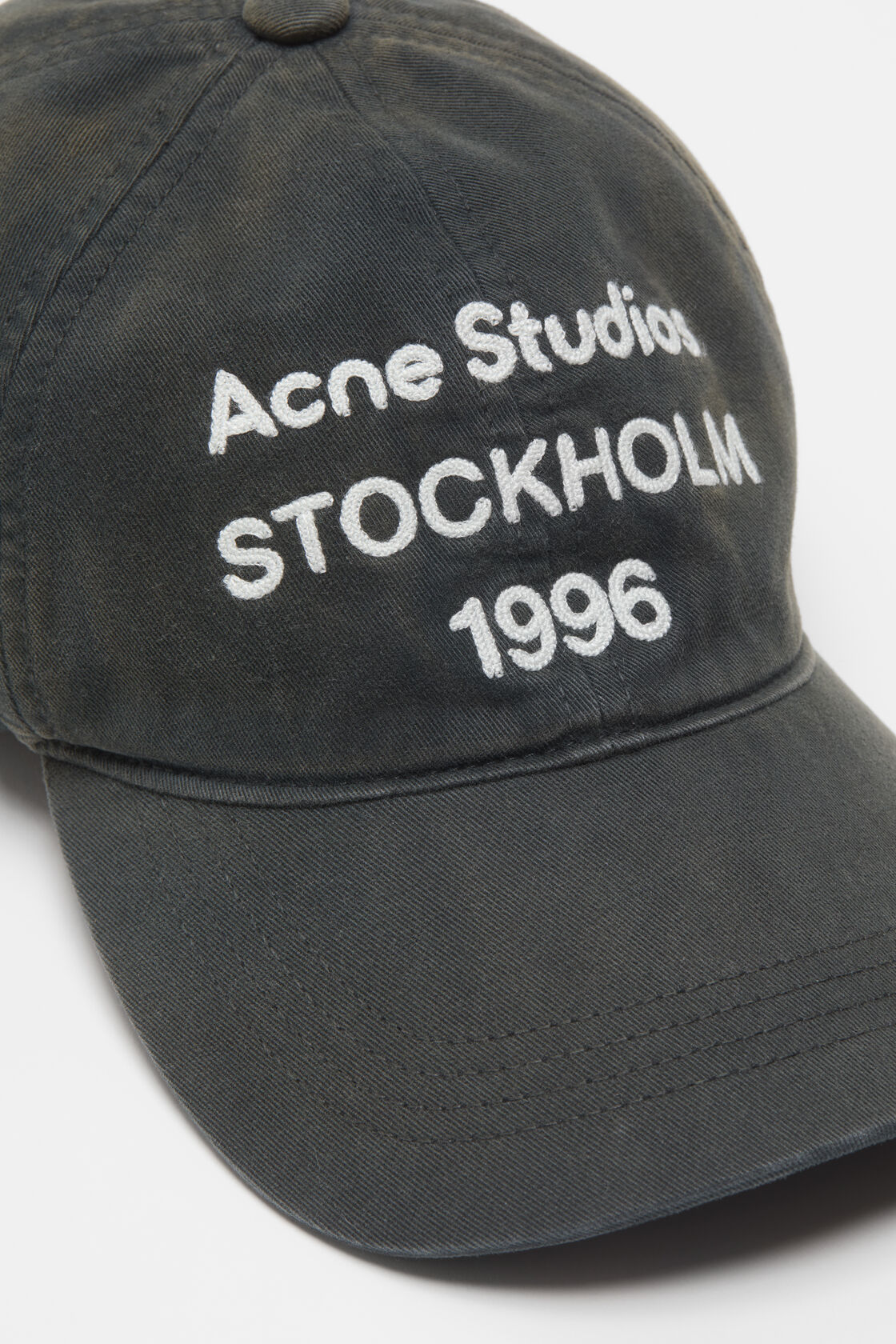 Washed logo baseball cap, Faded black, 2000x