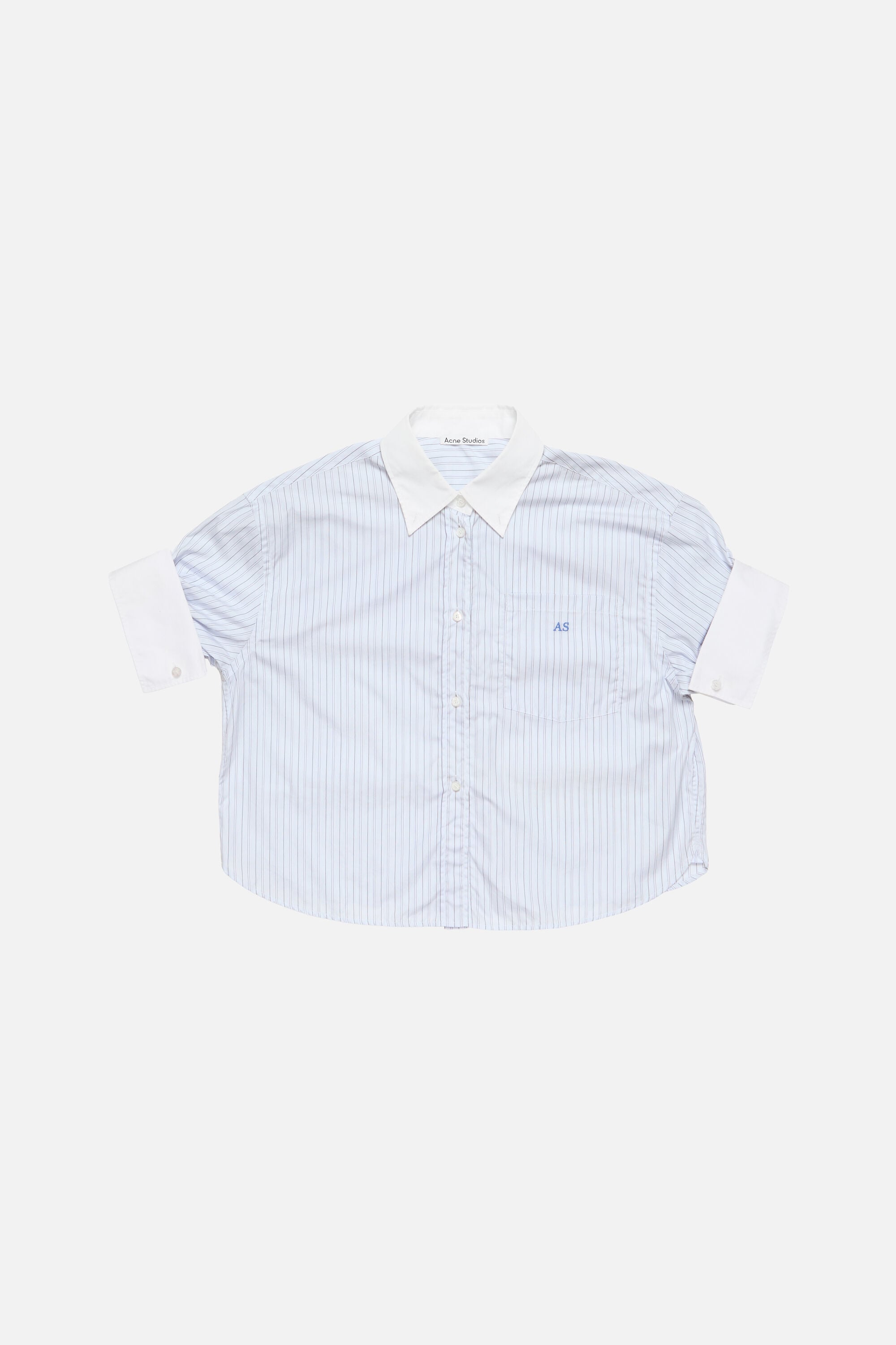 Acne Studios - Pinstripe button-up shirt - White/blue