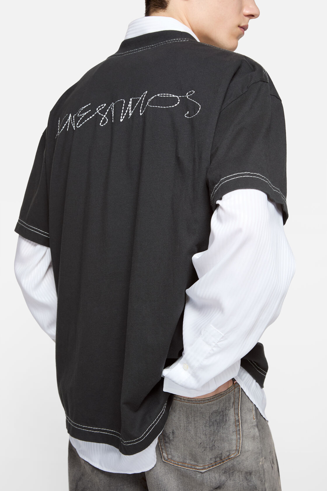 ロゴTシャツ, フェイデッドブラック, 2000x