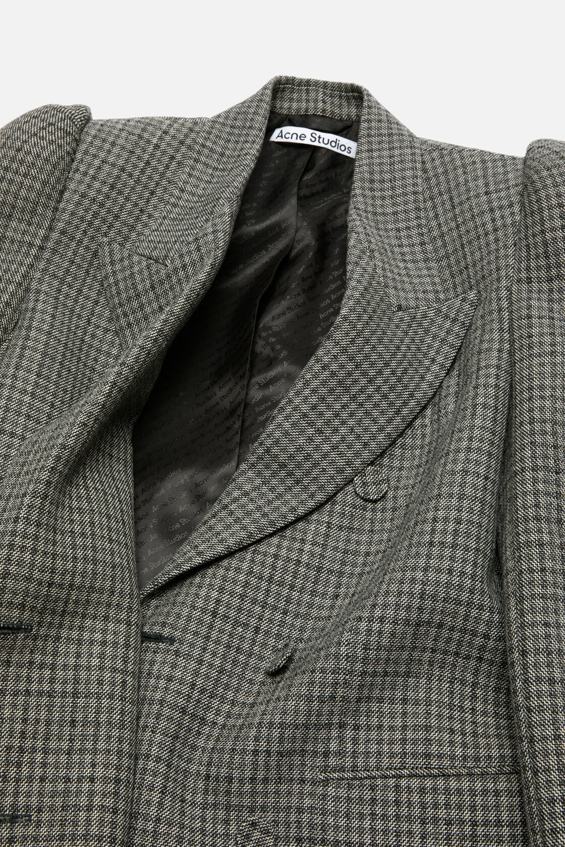 Double-breasted suit jacket, Black/white, 2000x