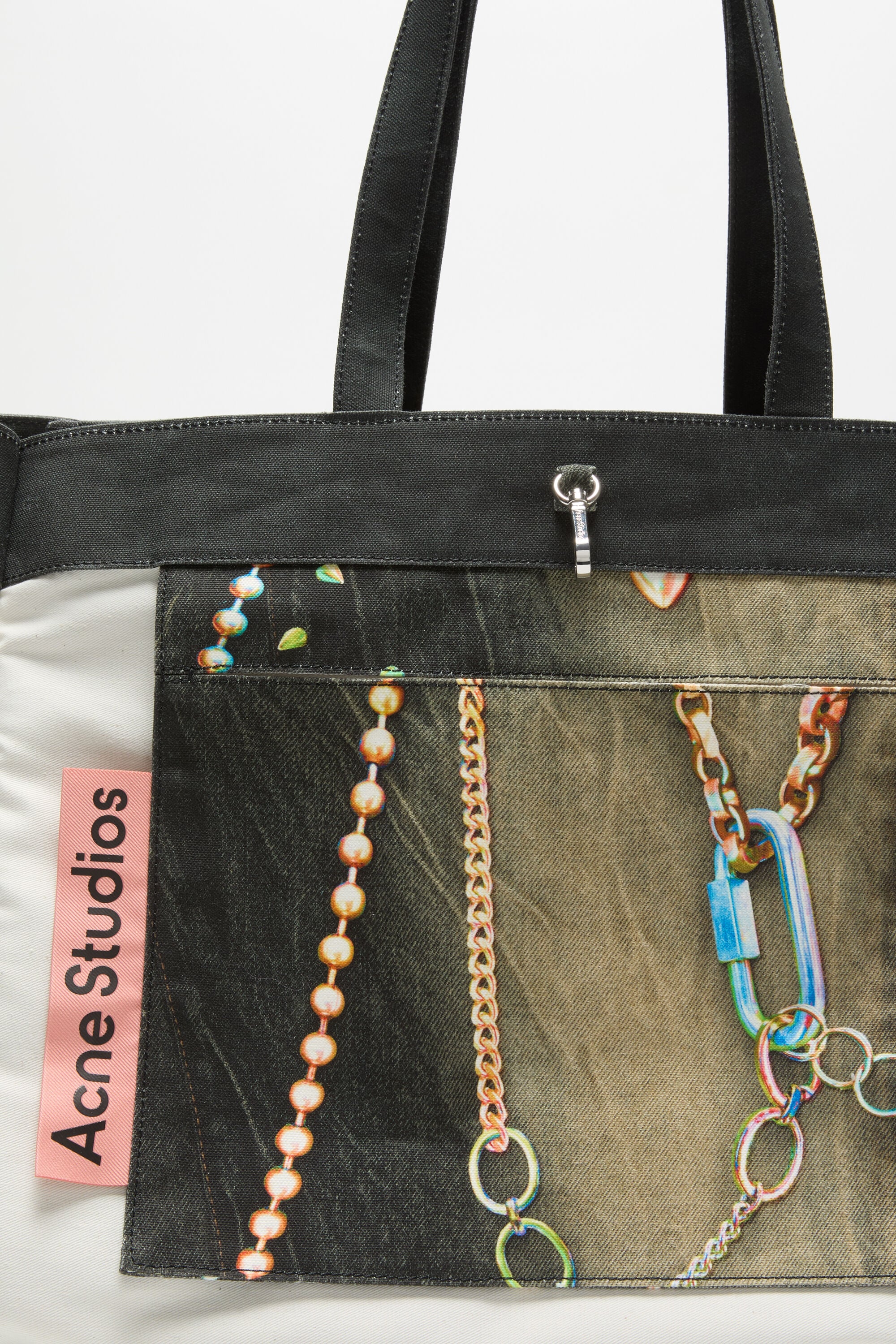 Acne Studios - Trompe-l'œil tote - Black/multi