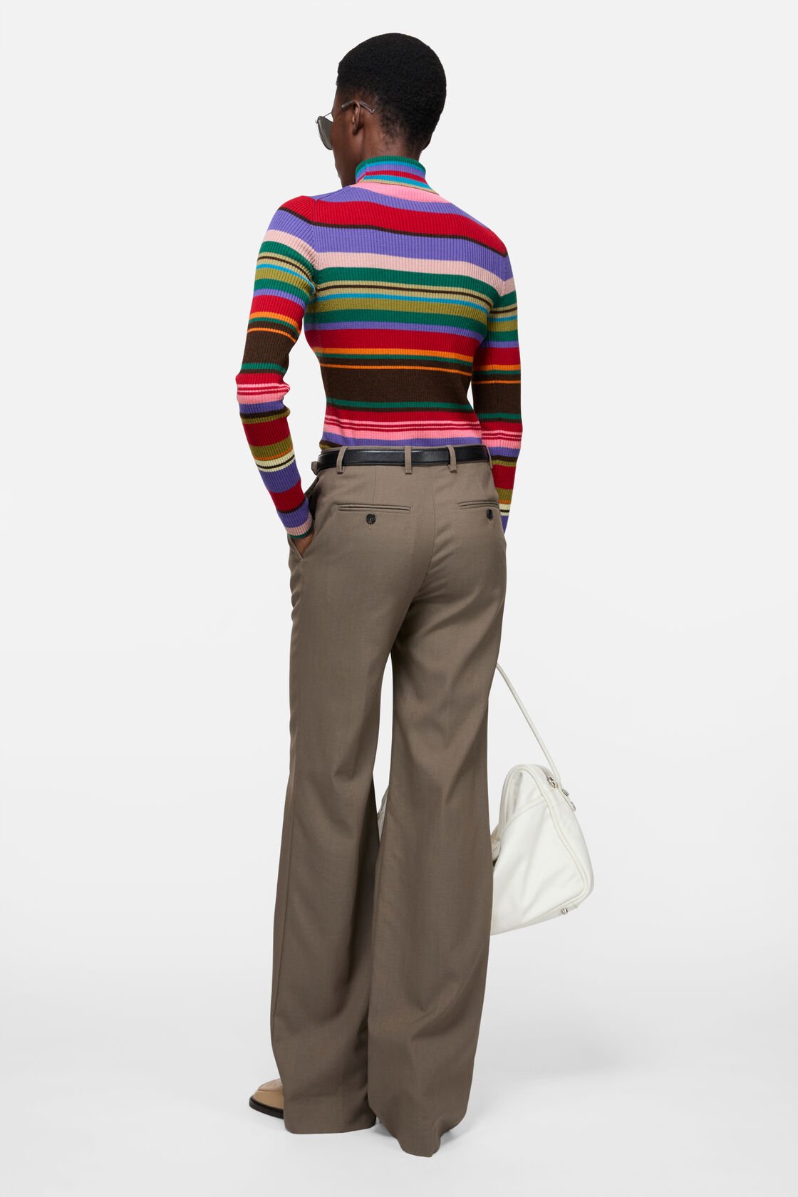 Striped wool turtleneck, Red/purple, 2000x