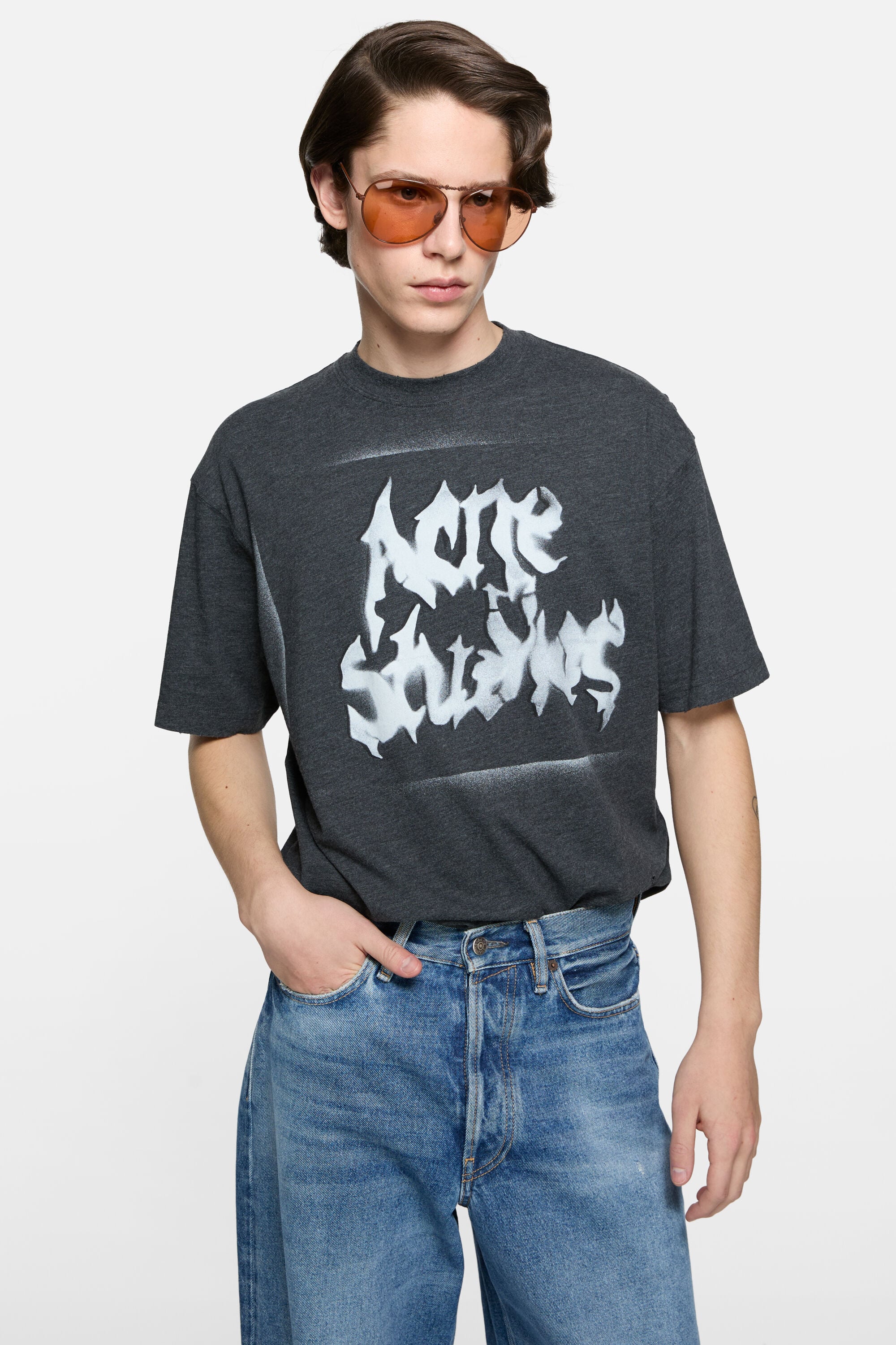 登坂着☆Acne Studios☆Aviator Sunglassサングラス Acne Studios - Metal aviator sunglasses - Black/black