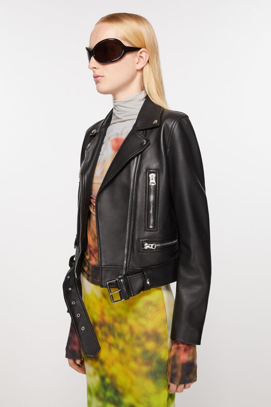 Acne Studios - Leather biker jacket - Black