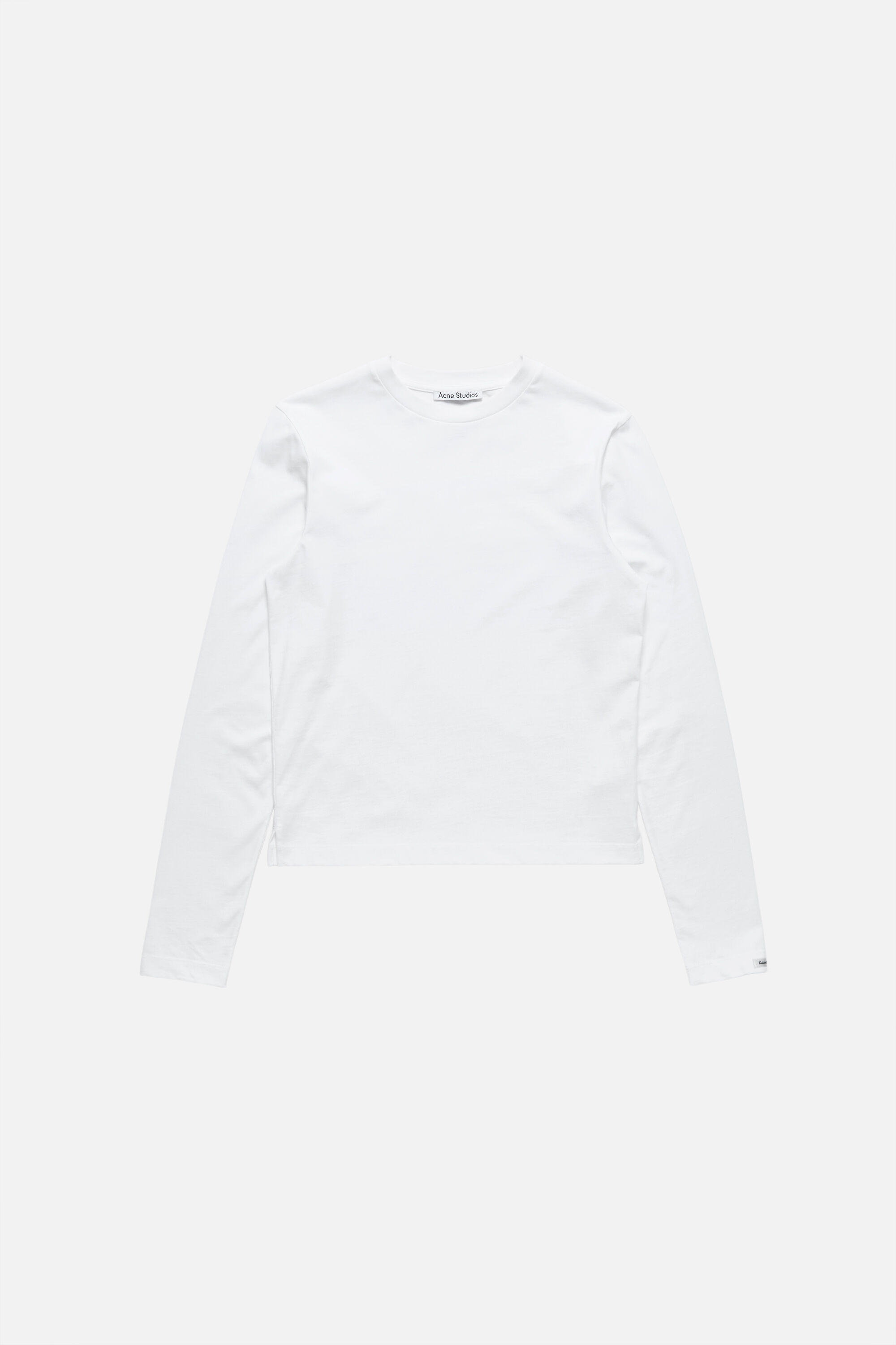 【オフホワイト（15）】ホルターネックカットソー Acne Studios - Satin label v-neck t-shirt - Optic White