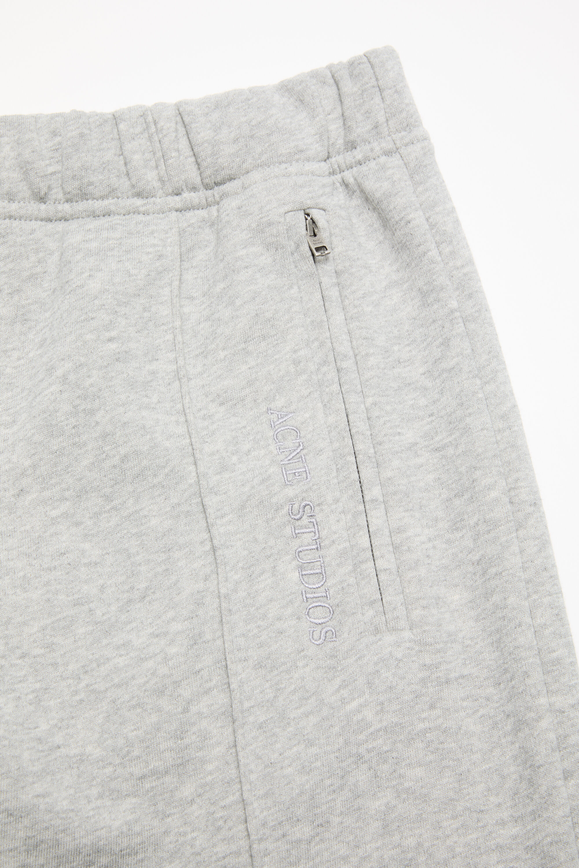 Acne Studios - Fleece trousers with logo - Grey Melange