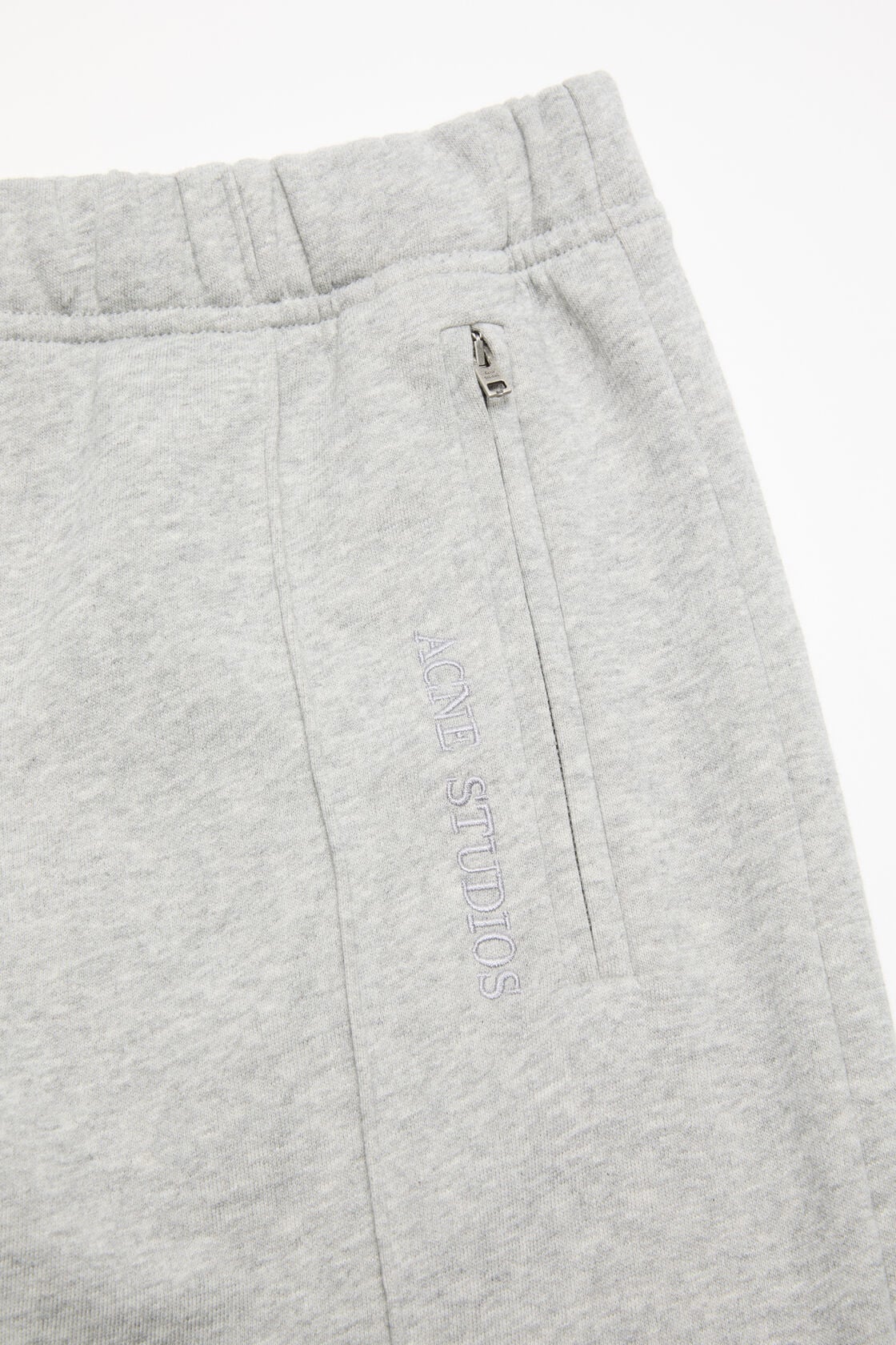 Fleece trousers with logo, Grey Melange, 2000x