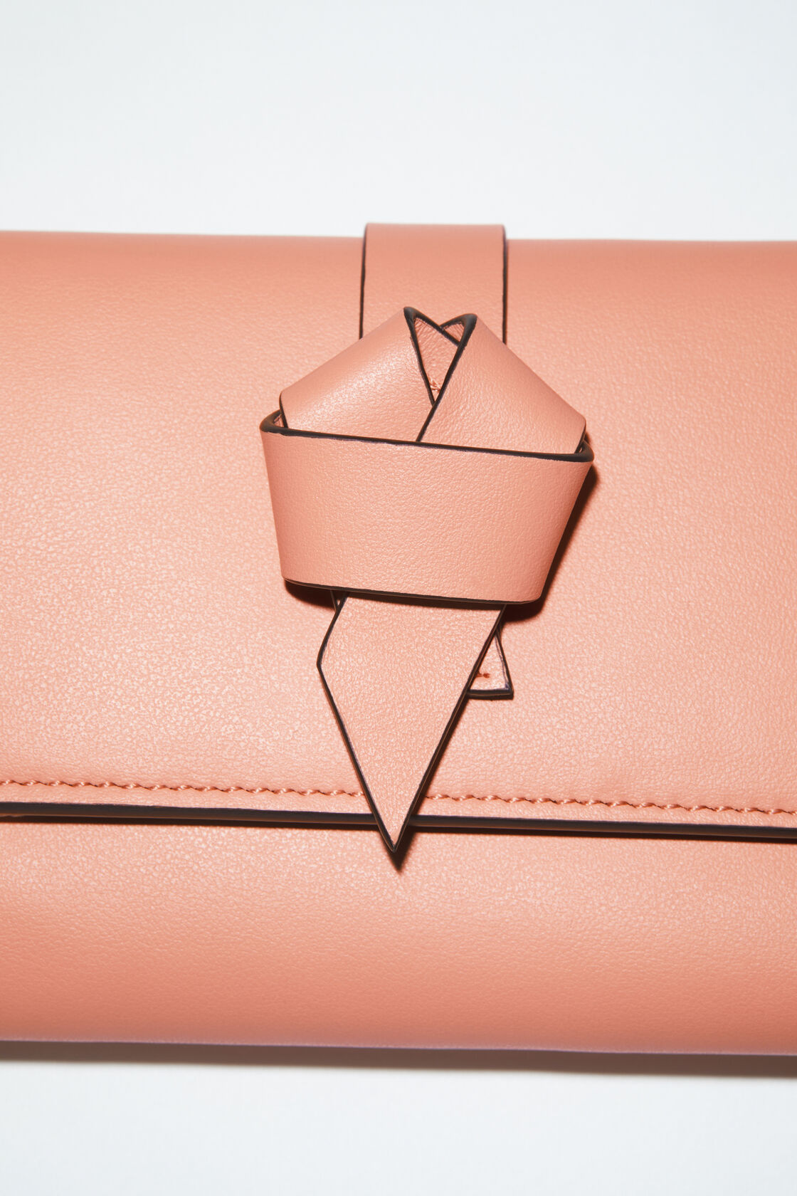 Musubi folded wallet, Salmon pink, 2000x