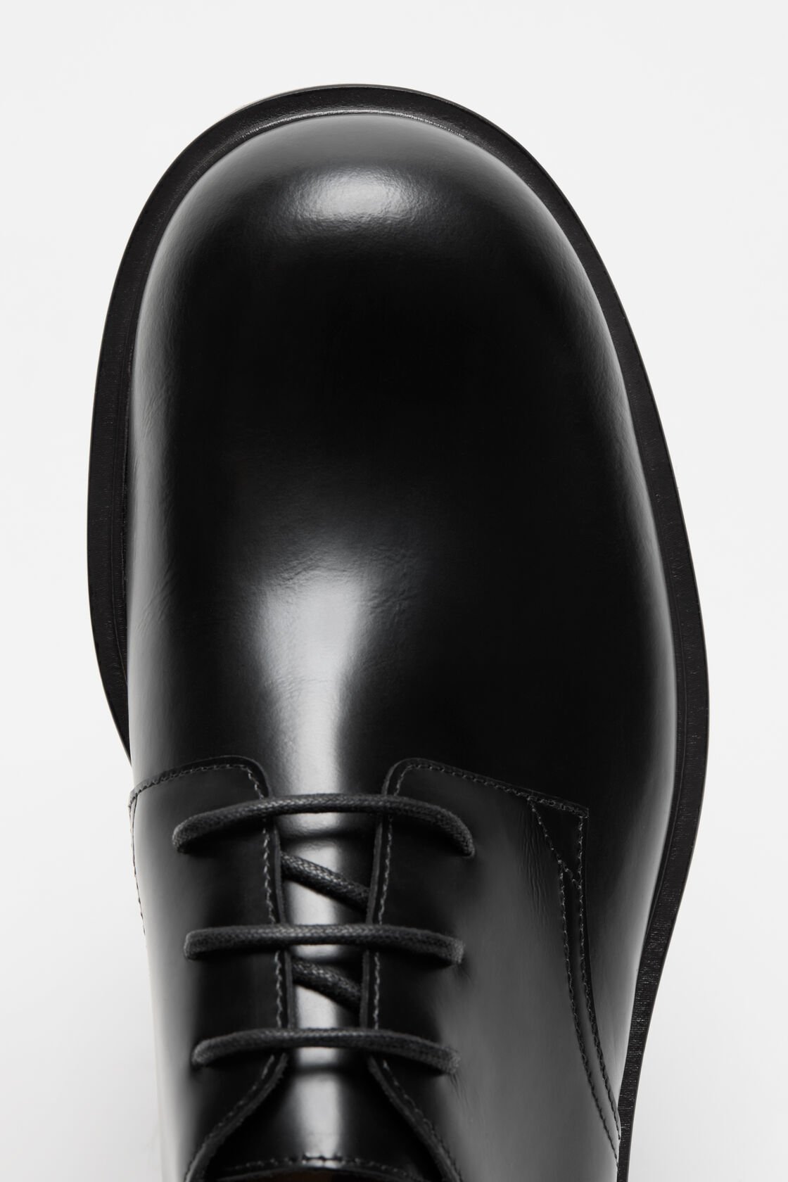 Leather lace-up shoes, Black, 2000x