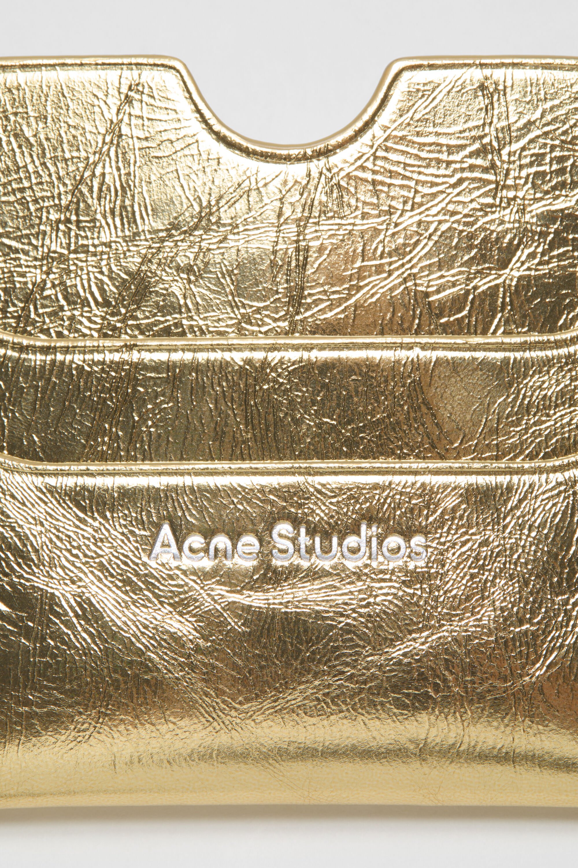 Acne Studios - レザーカードホルダー - ゴールド