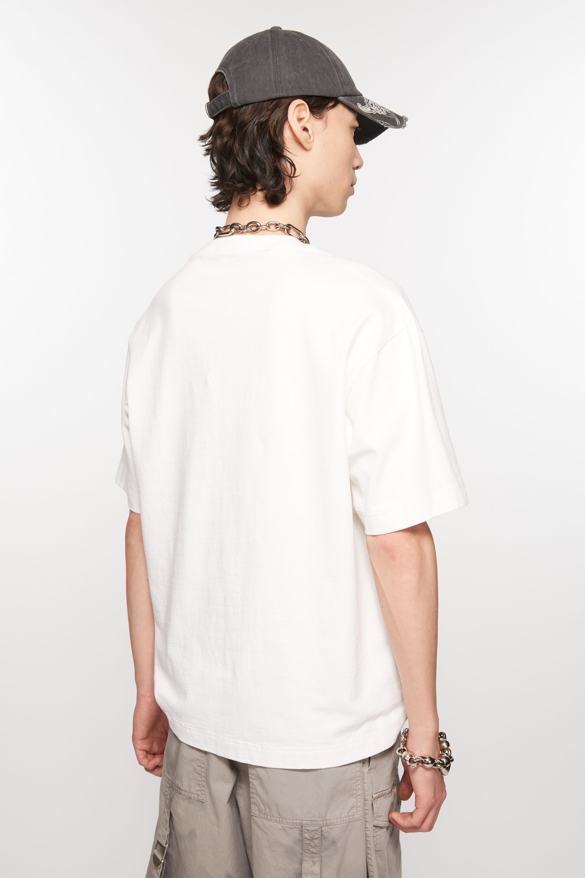 Acne Studios - T-shirt stamp logo - Relaxed fit - Optic White Acne Studios - T-shirt stamp logo - Relaxed fit - Optic White