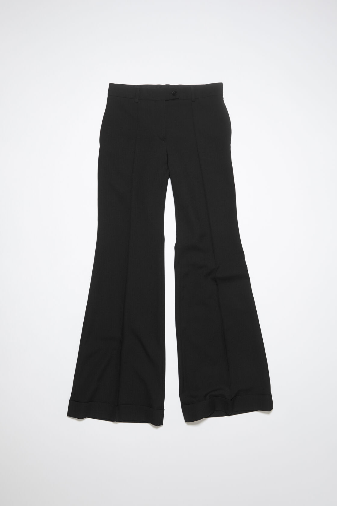 Tailored flared trousers, Black, 2000x