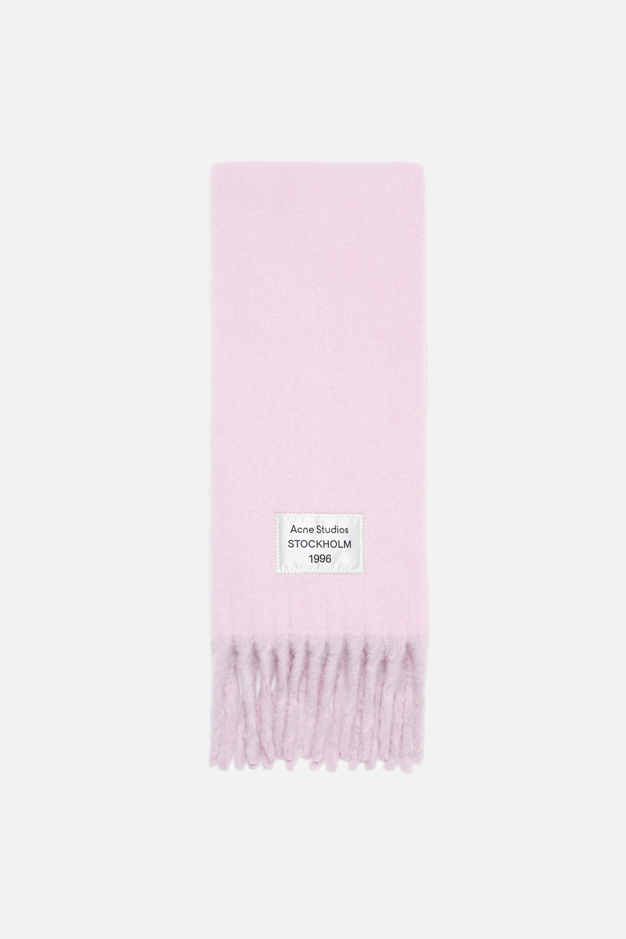 小物 Acne Studios Pastel wool scarf Acne Studios - Checked wool fringe scarf - Pastel blue/beige