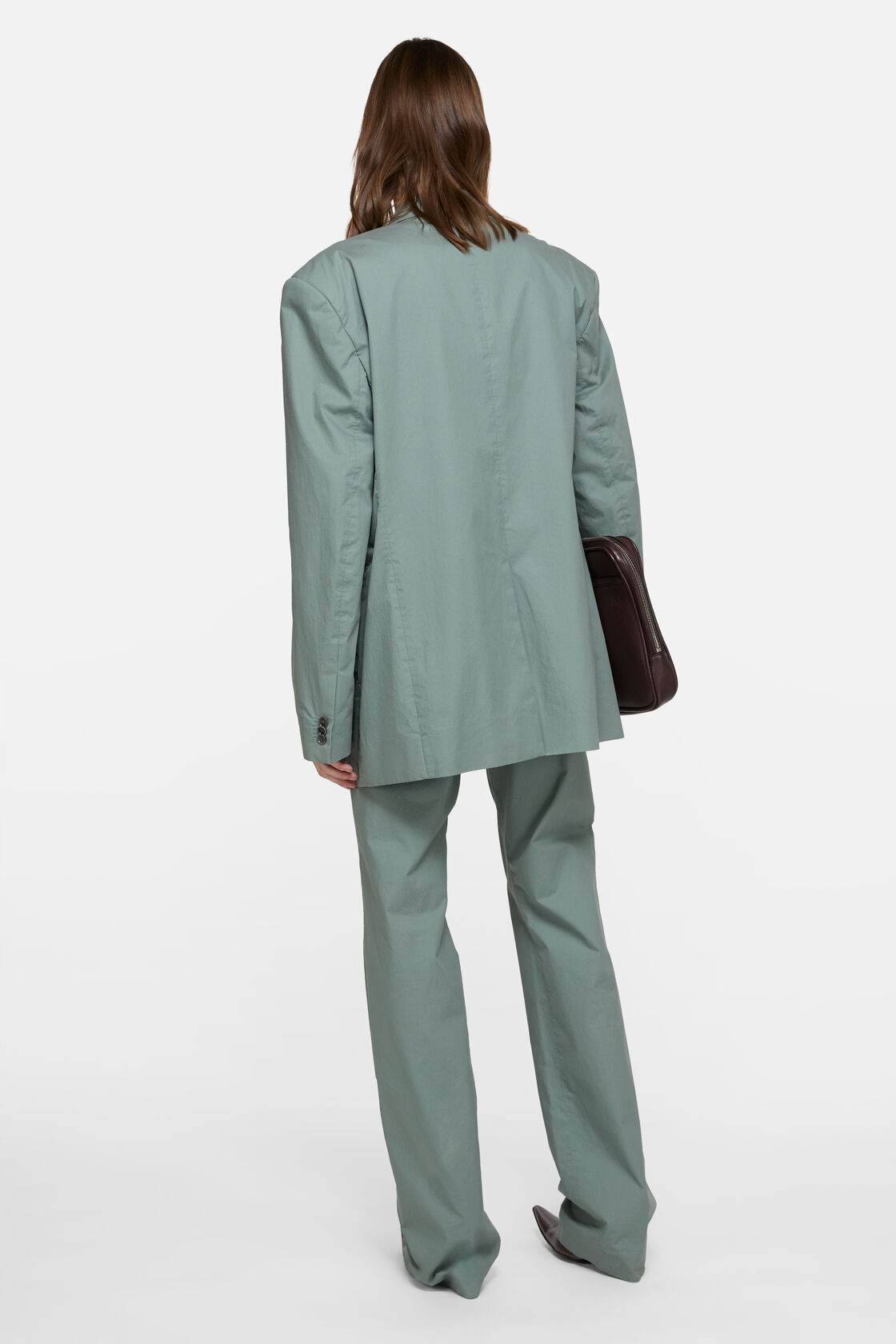 Suit jacket with scarf, Eucalyptus green, 2000x