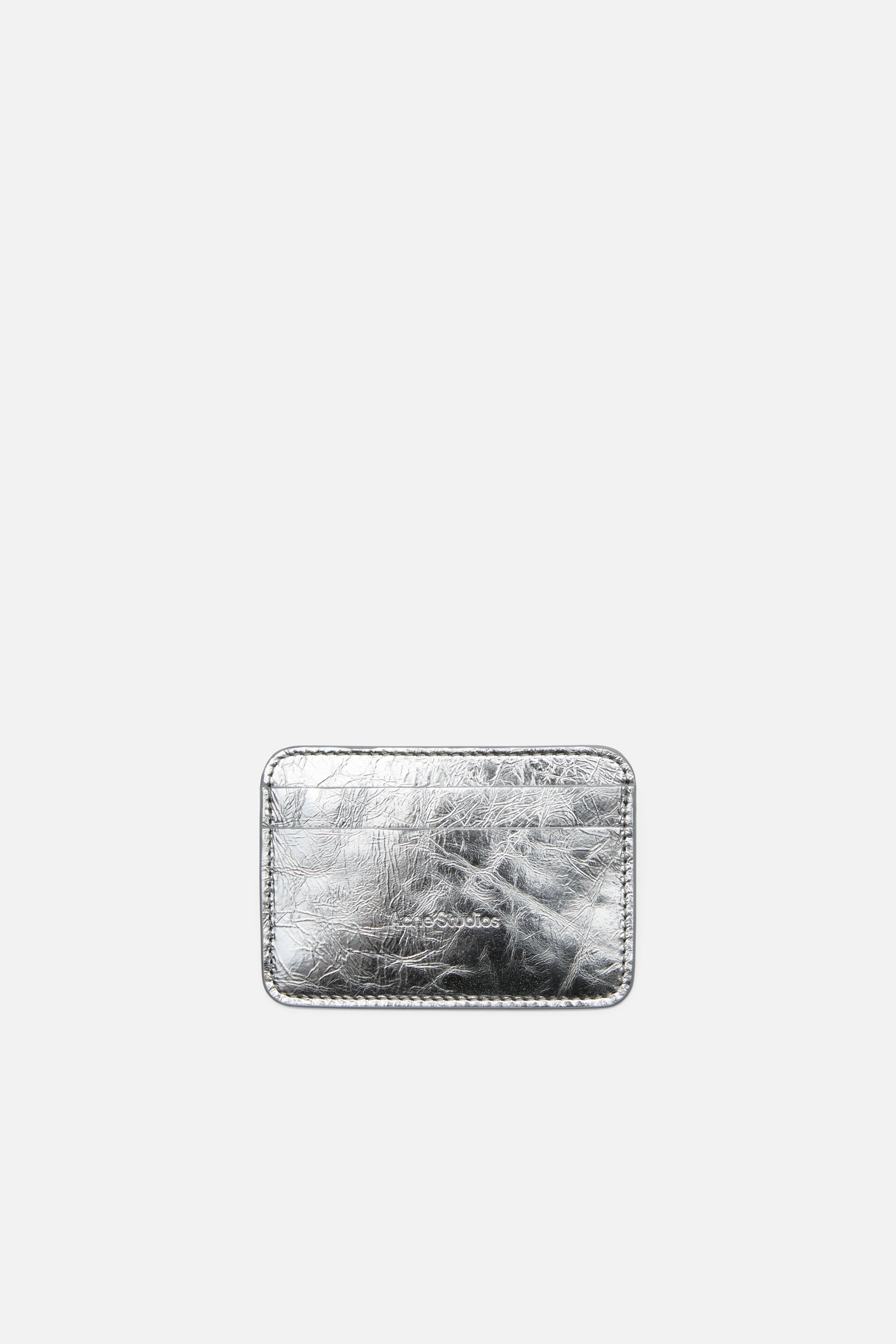 Acne Studios - Leather card holder - Silver