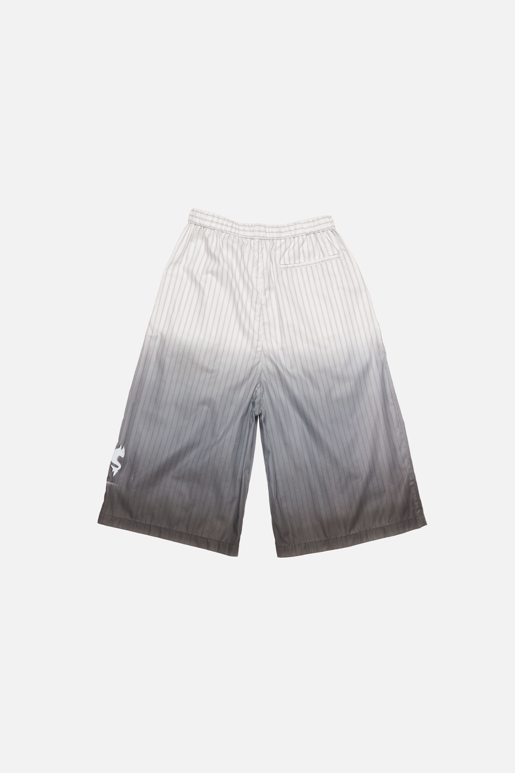Acne Studios - オーバーサイズロゴショートパンツ - ホワイト/ブラウン