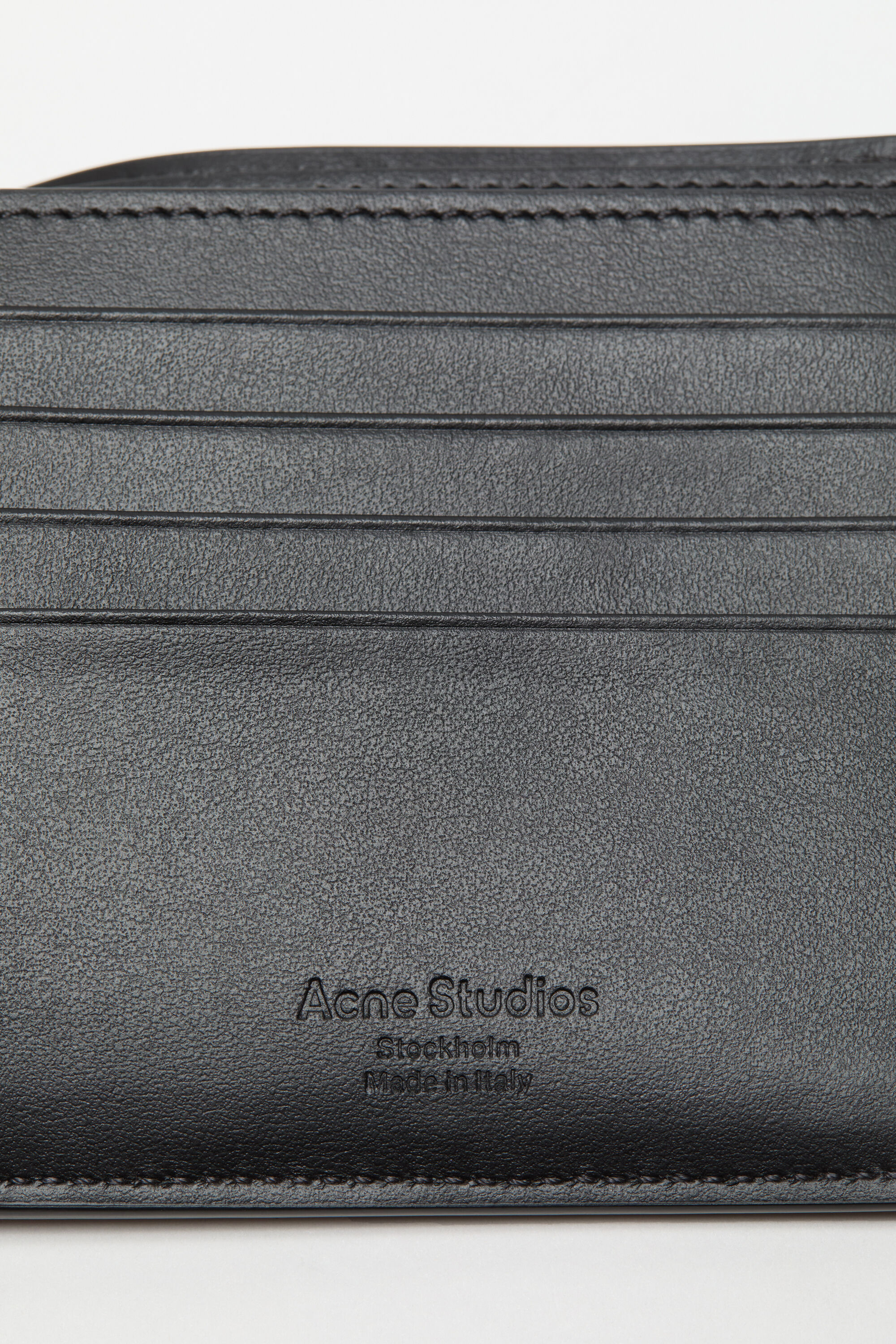Acne Studios - 折りたたみ式レザーウォレット - ダークブラウン