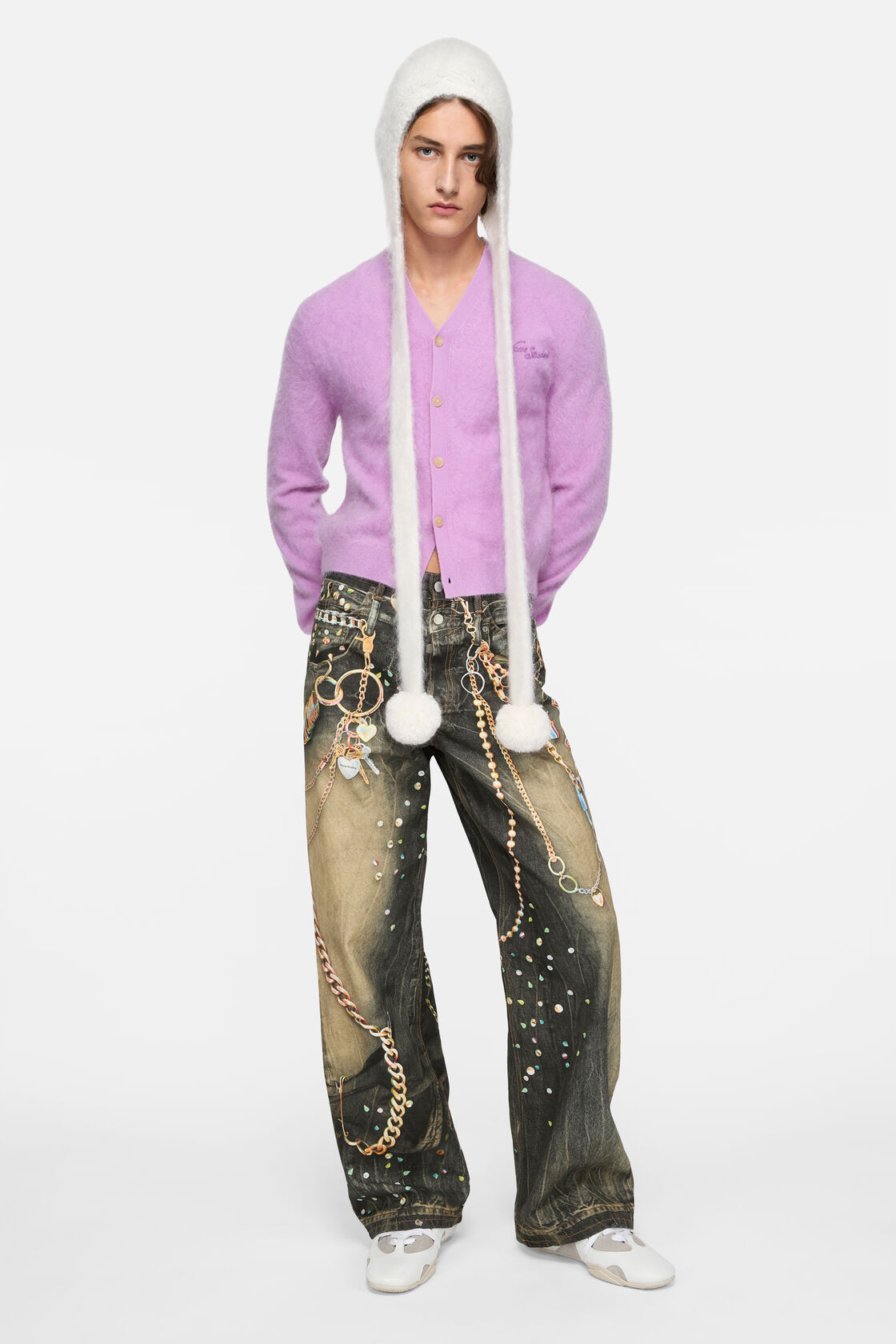 Mohair cap - Year of the Horse, White, 2000x