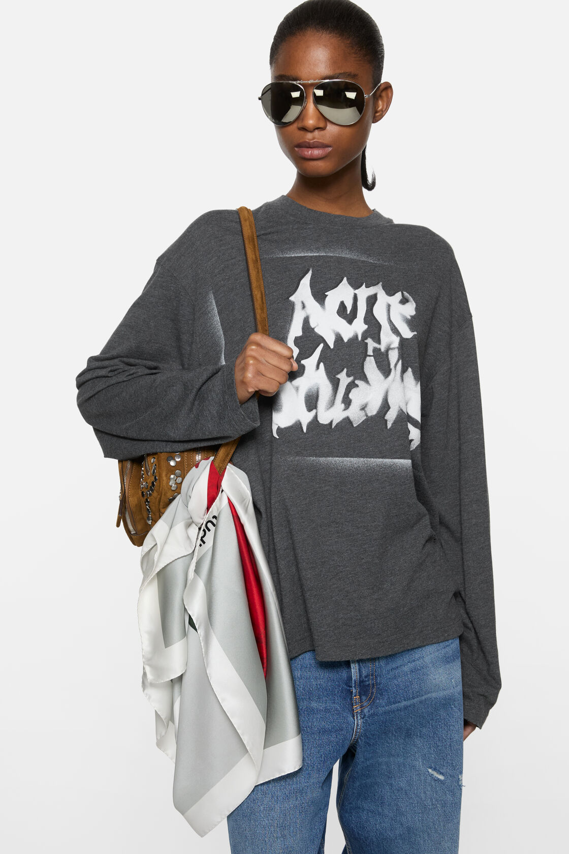 Gothic logo t-shirt, Faded black, 2000x