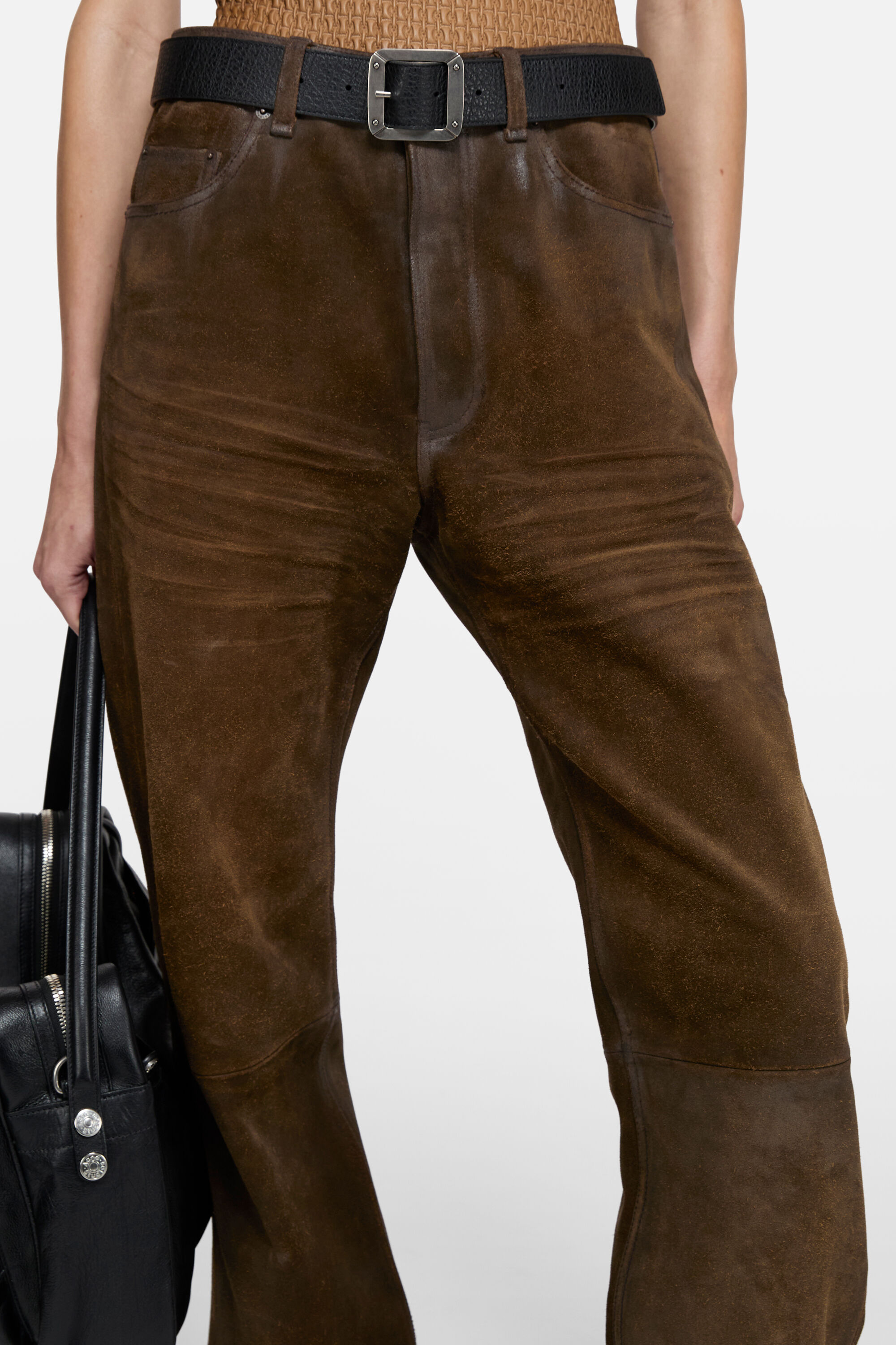 Acne Studios - Suede trousers - Coffee brown
