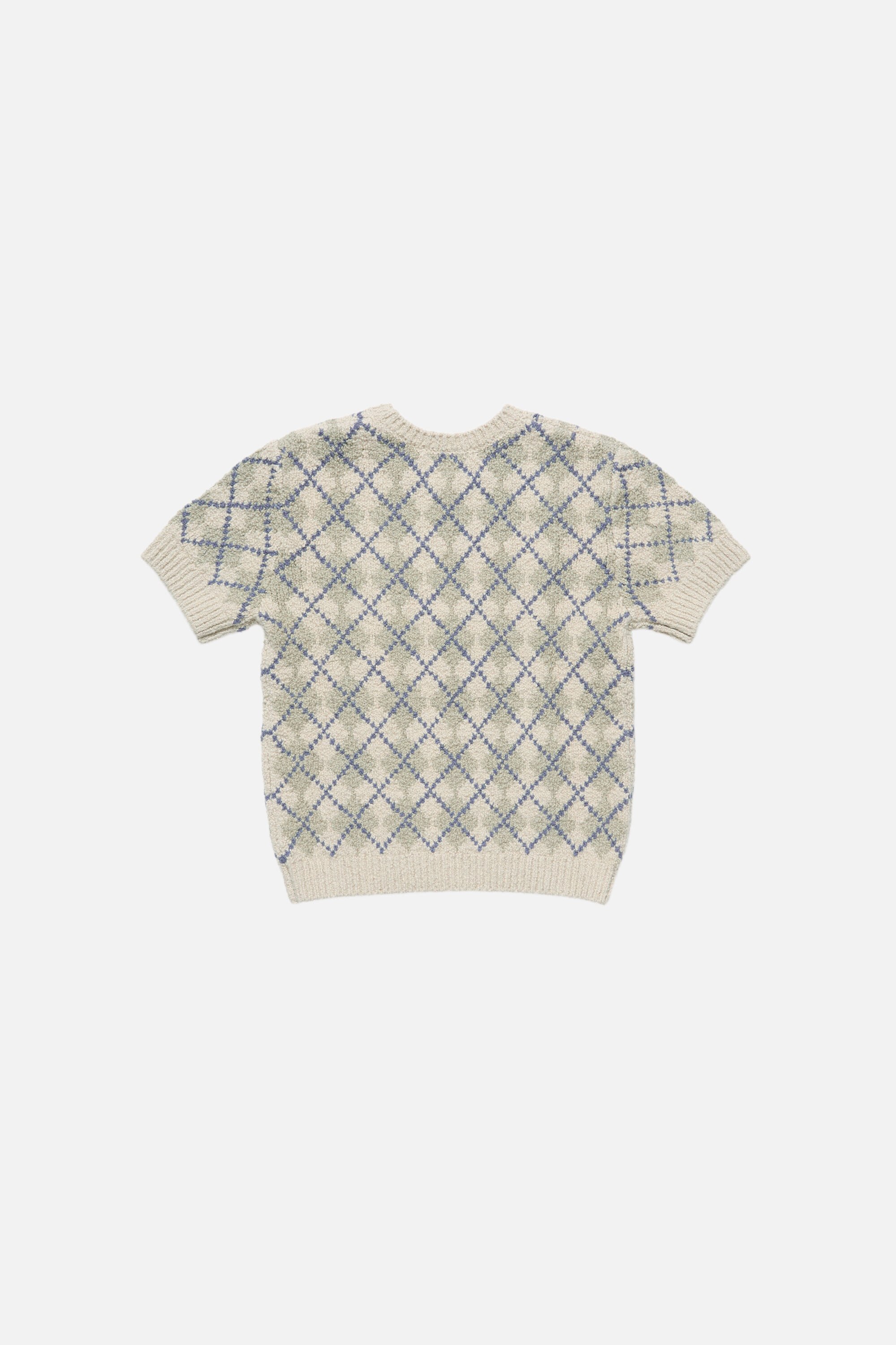 Acne Studios - Bouclé Argyle Knit Sweater - Grey/white