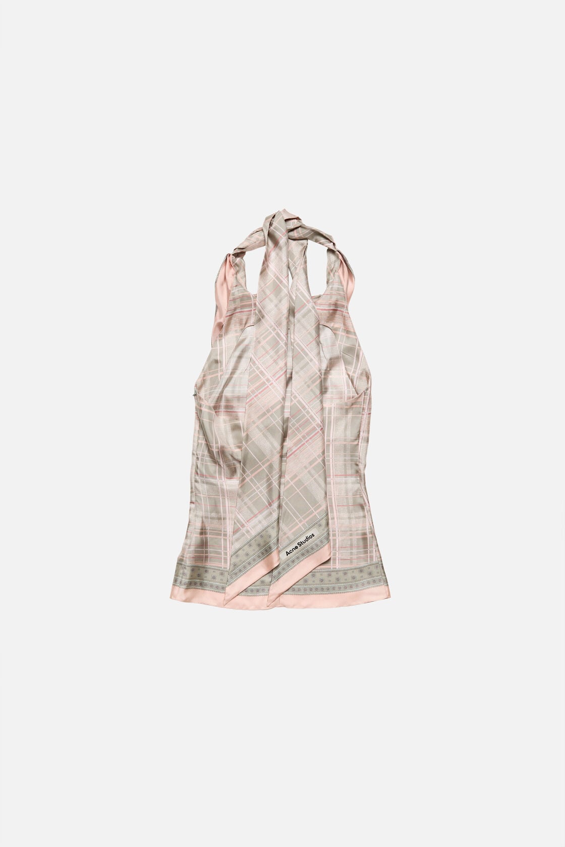 Silk blouse with scarf, Pink, 2000x