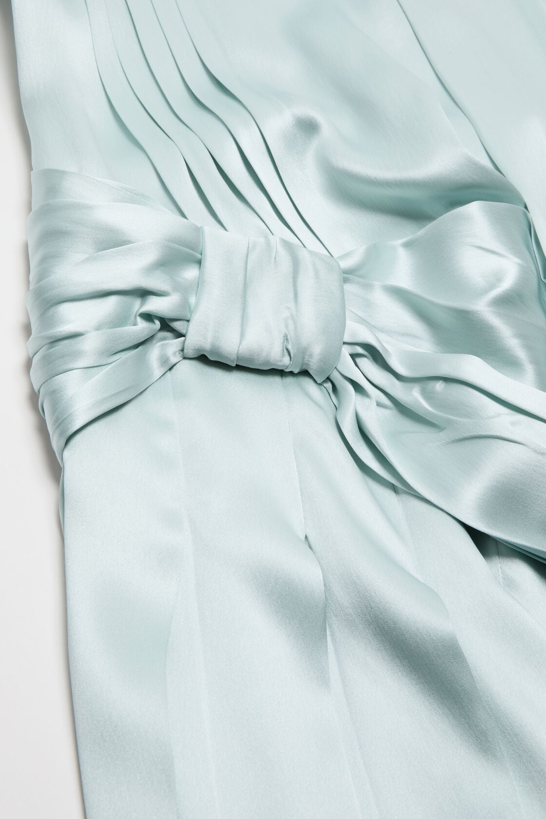 Silk dress with bows, Aqua blue, 2000x