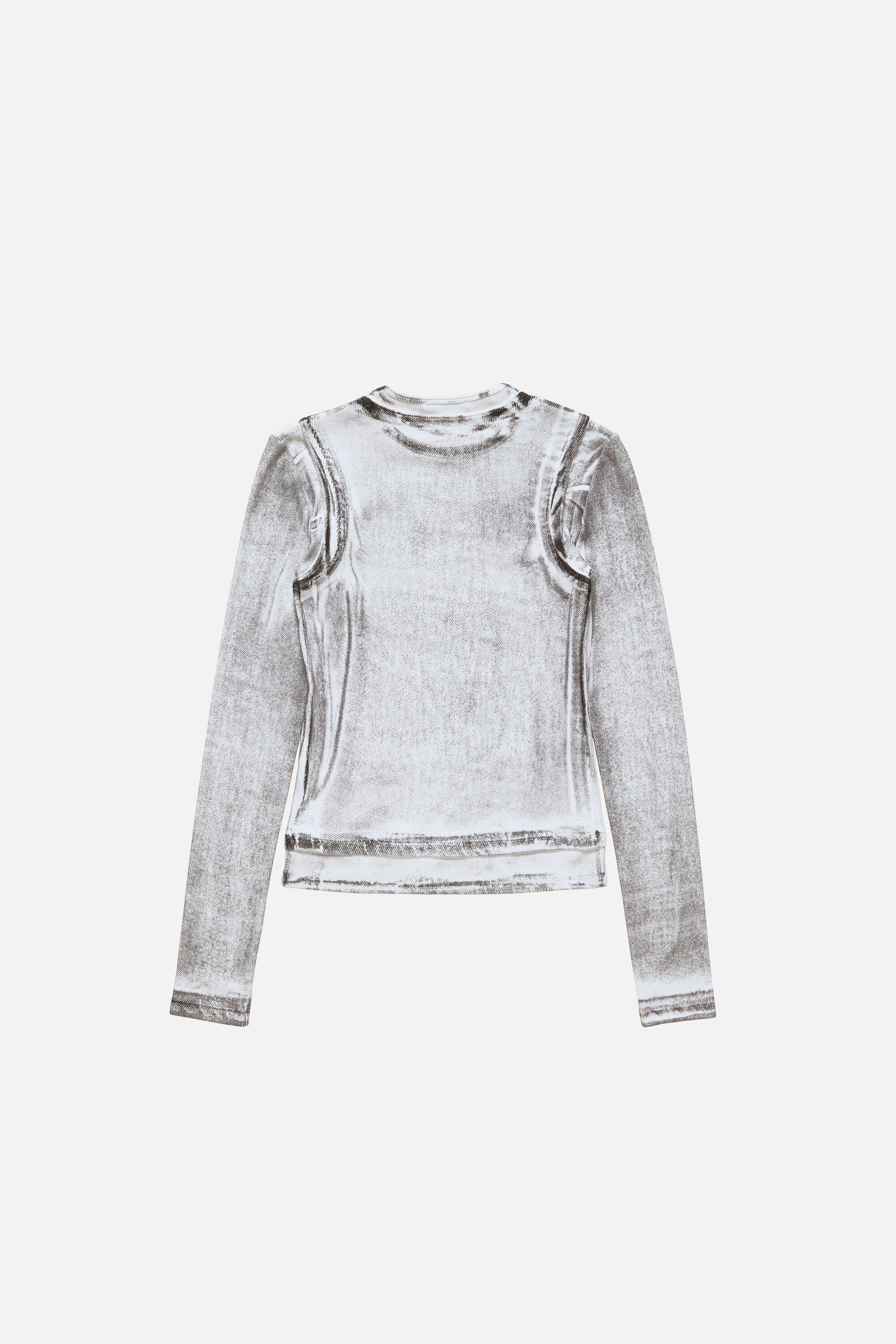 Acne Studios - レイヤードプリントTシャツ - ブラック/ホワイト