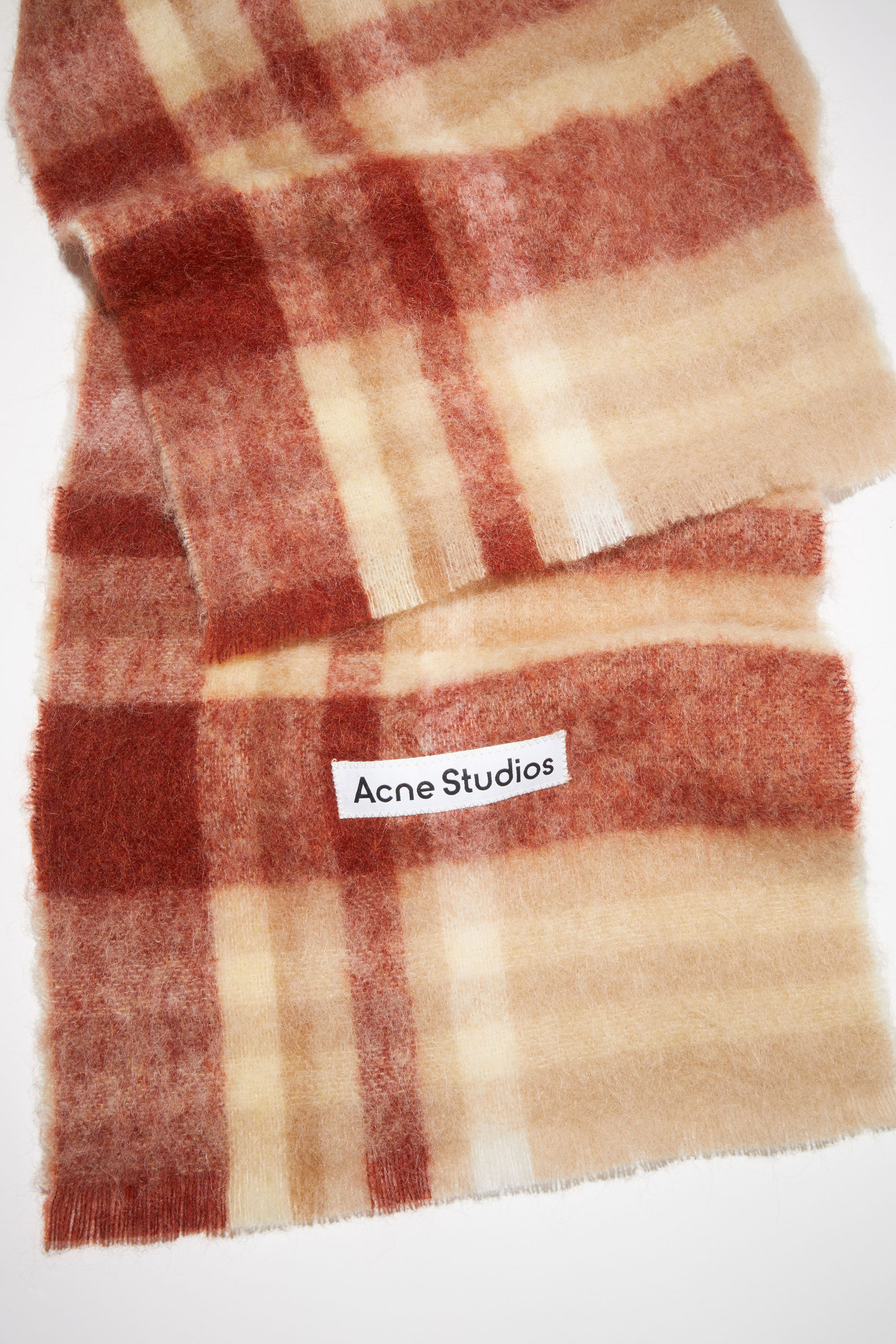 Acne Studious ストール　ロゴチェックウールスカーフ