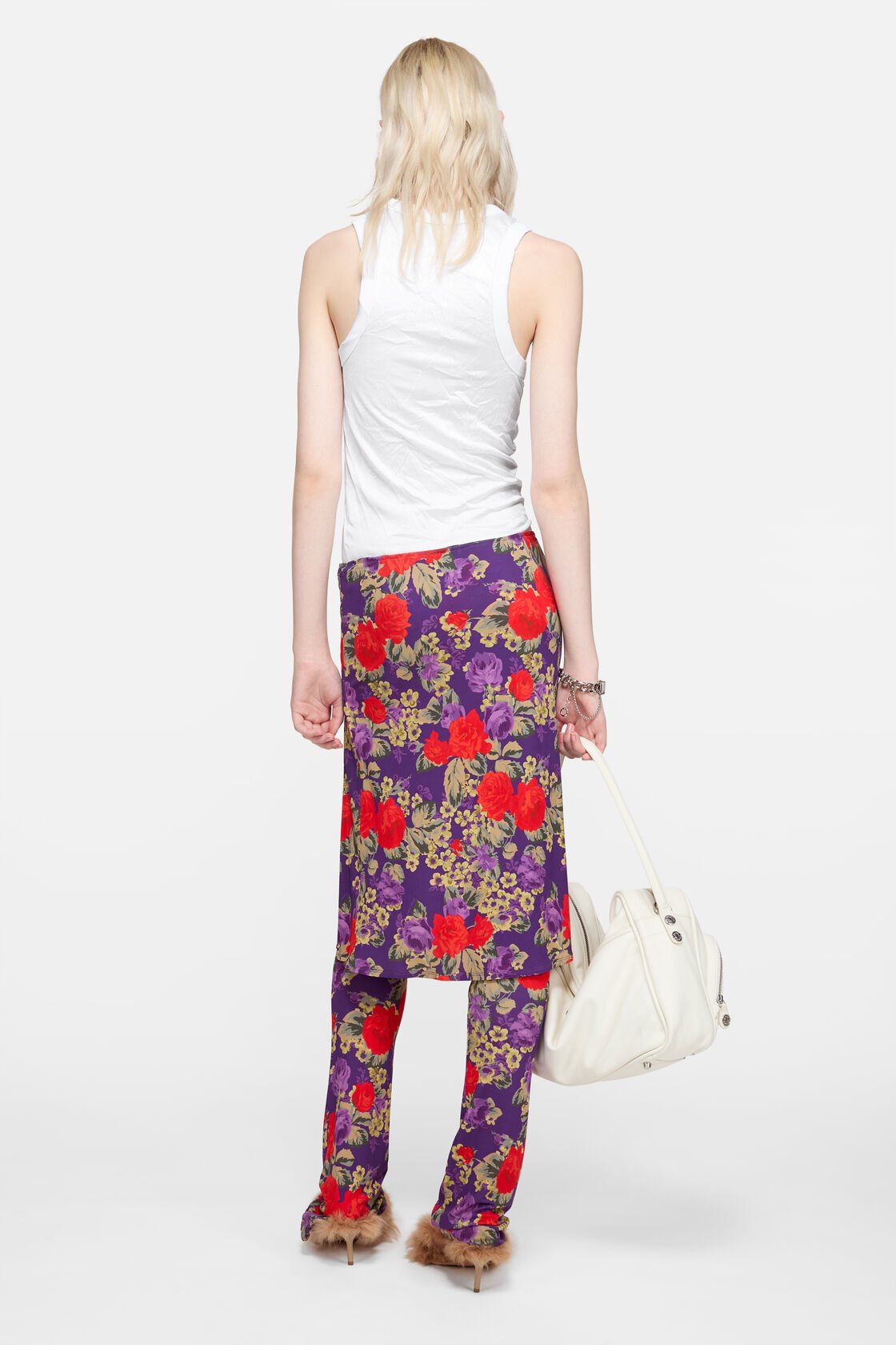 Crinkled printed tanktop, White, 2000x