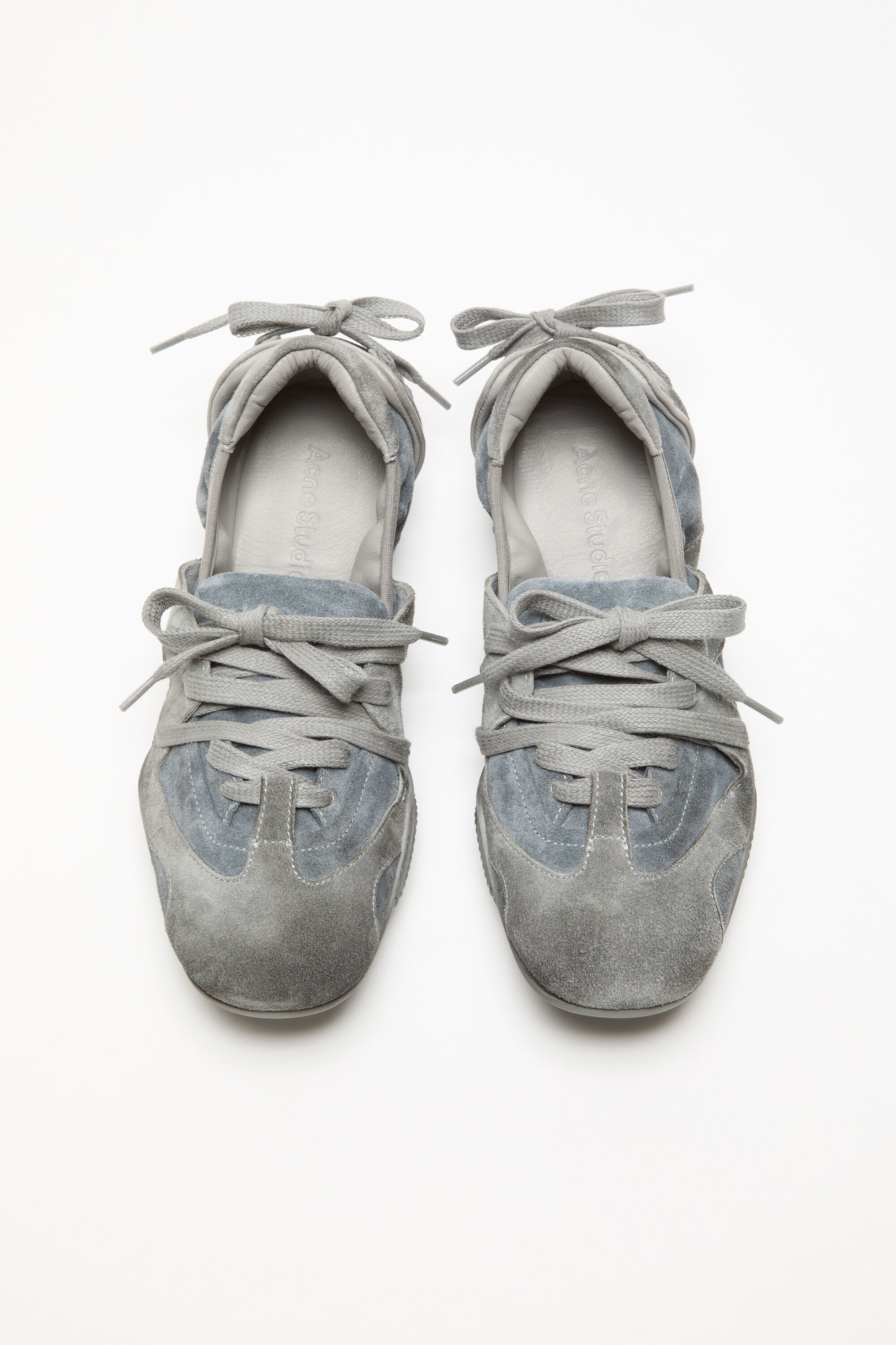 Acne Studios - Lace-up suede shoes - Multi grey