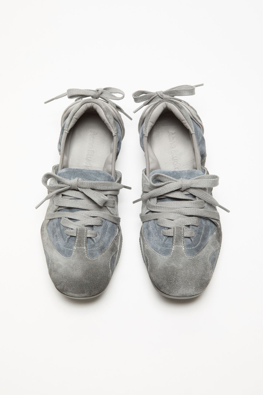 Lace-up suede shoes, Multi grey, 2000x