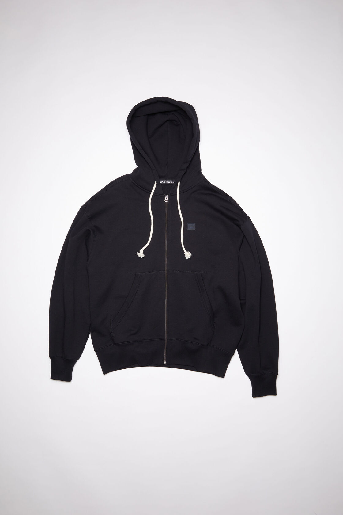 Hooded zippered sweatshirt, Black, 2000x
