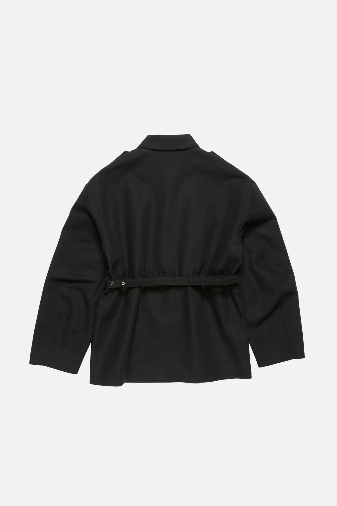 Satin blouson jacket, Black, 2000x