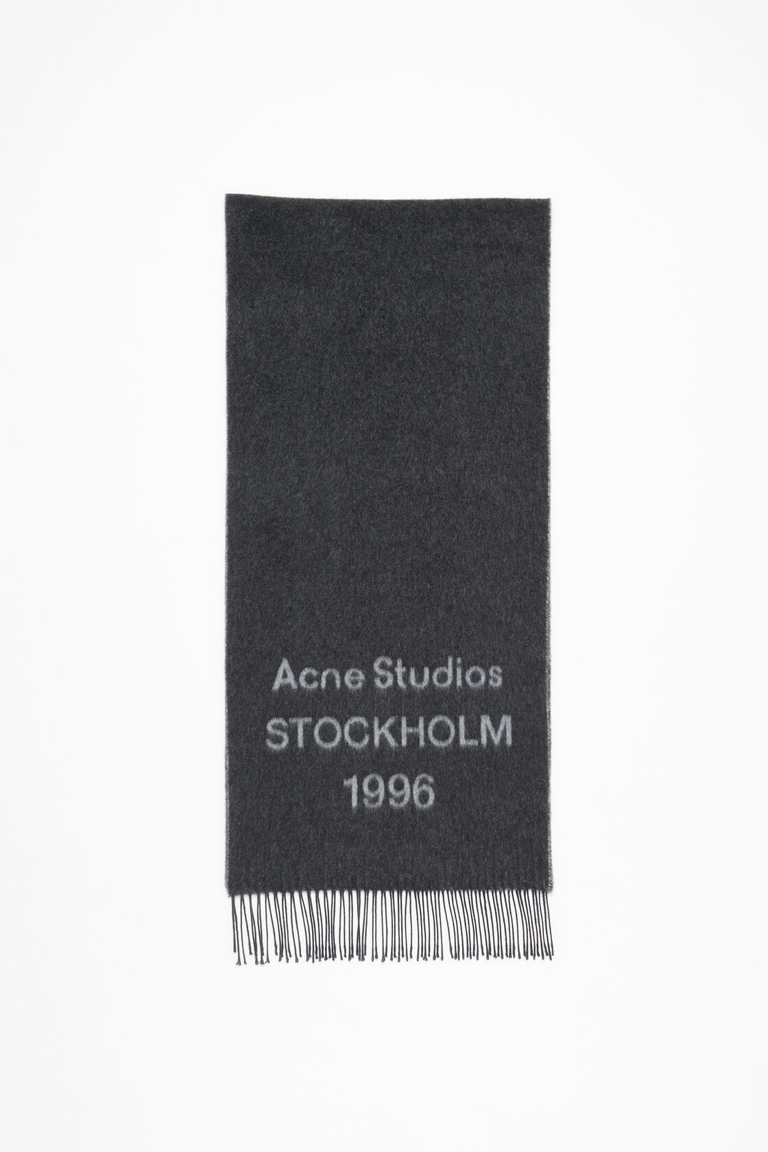 Logo jacquard scarf, Black/white, 2000x