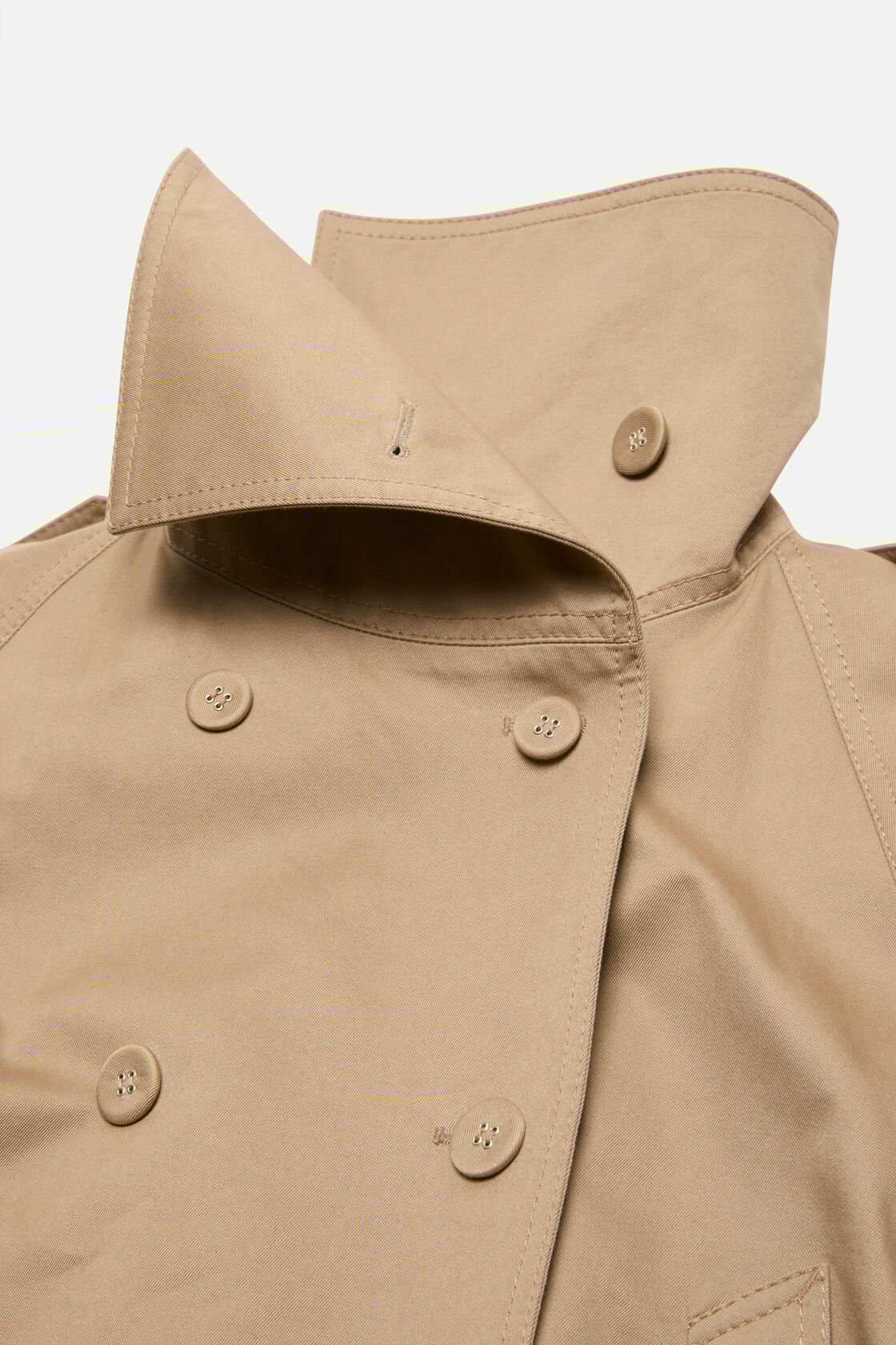 Short trench coat, Mud beige, 2000x