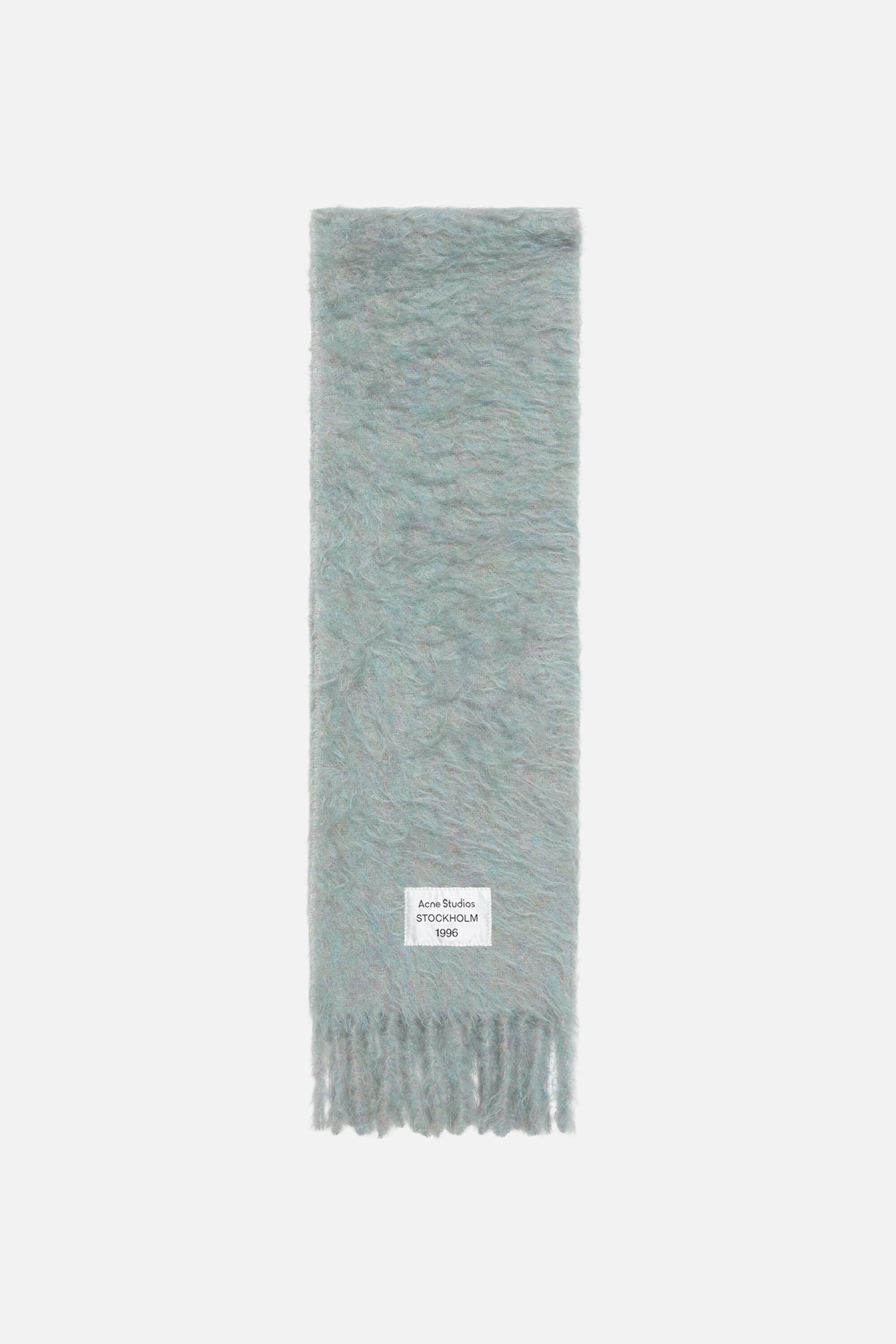 Acne Studios - ファジーウールスカーフ - ブラックメランジ