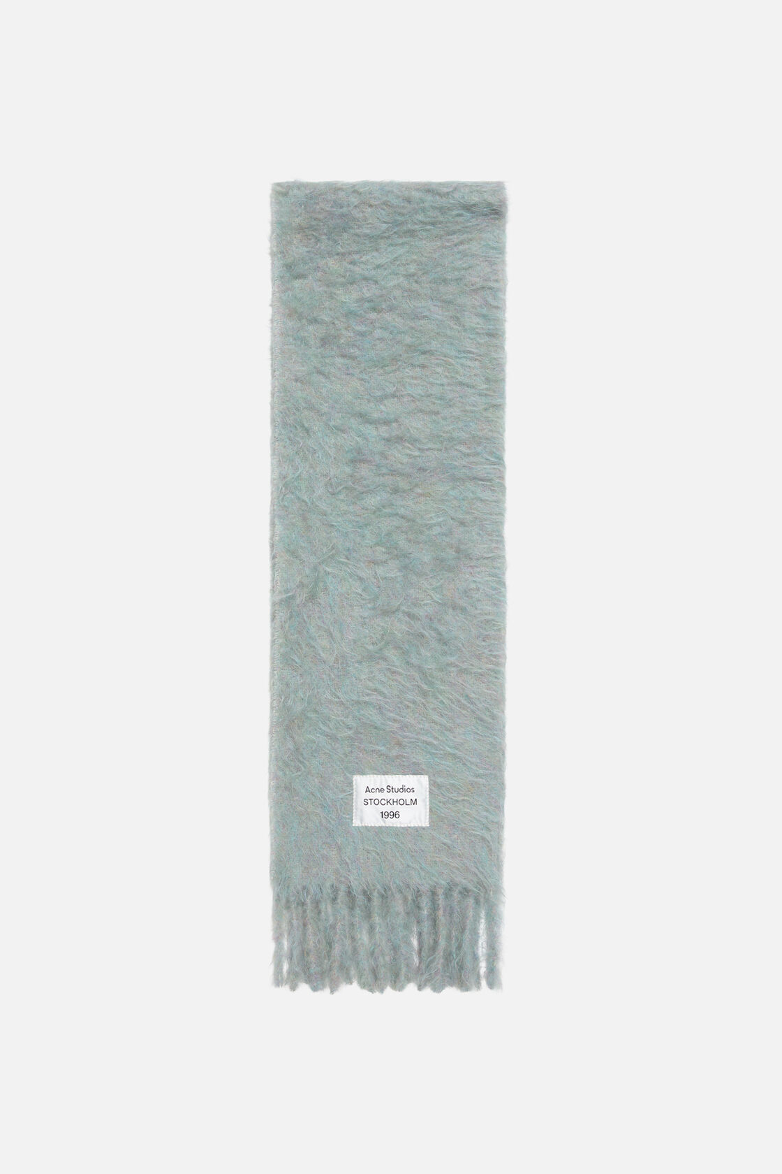 Fuzzy wool scarf, Light Blue Melange, 2000x