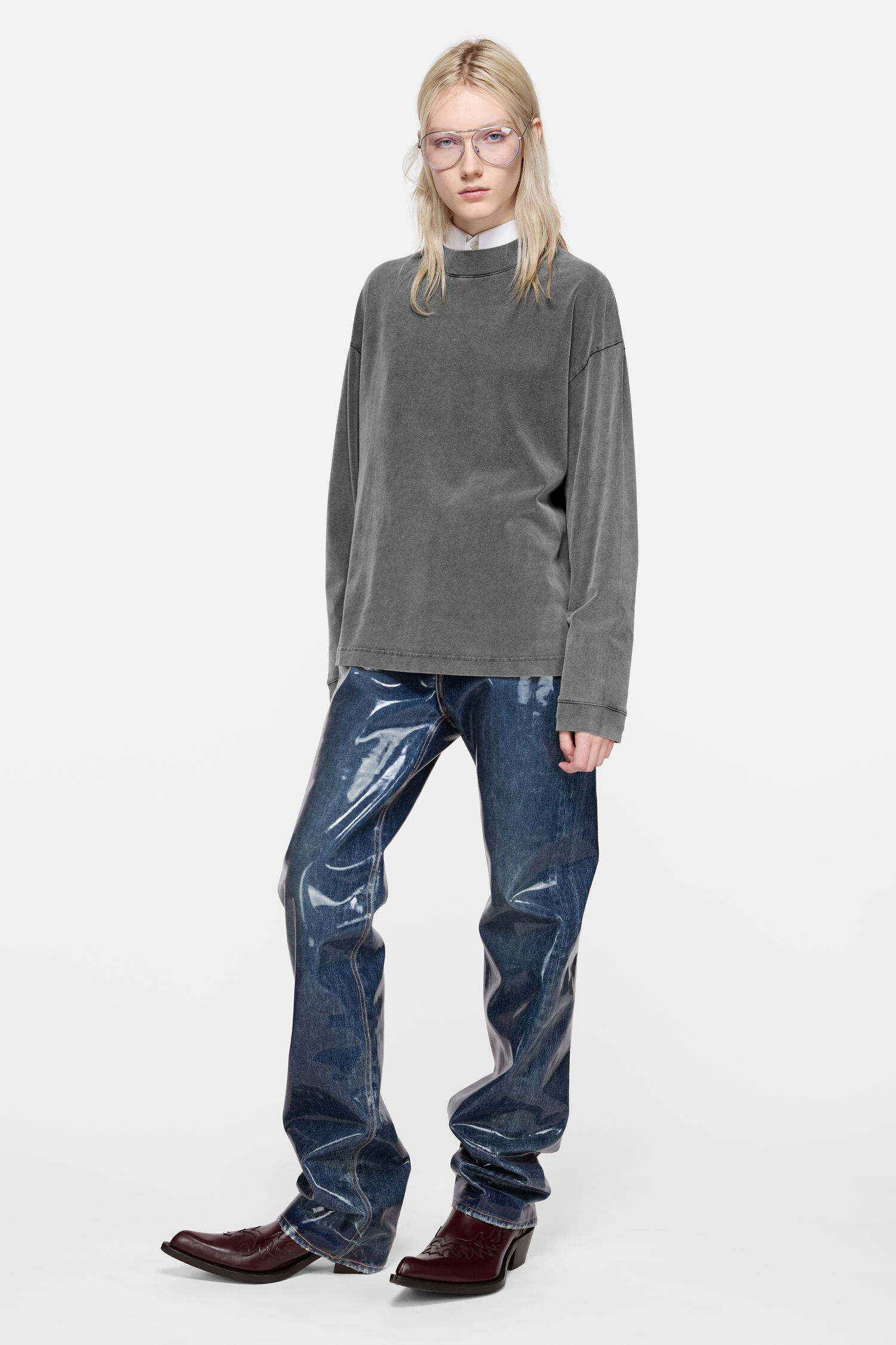 ACNE STUDIOS Size S Black &  Brown Tie Dye Cotton Crew-Neck Sweatshirt