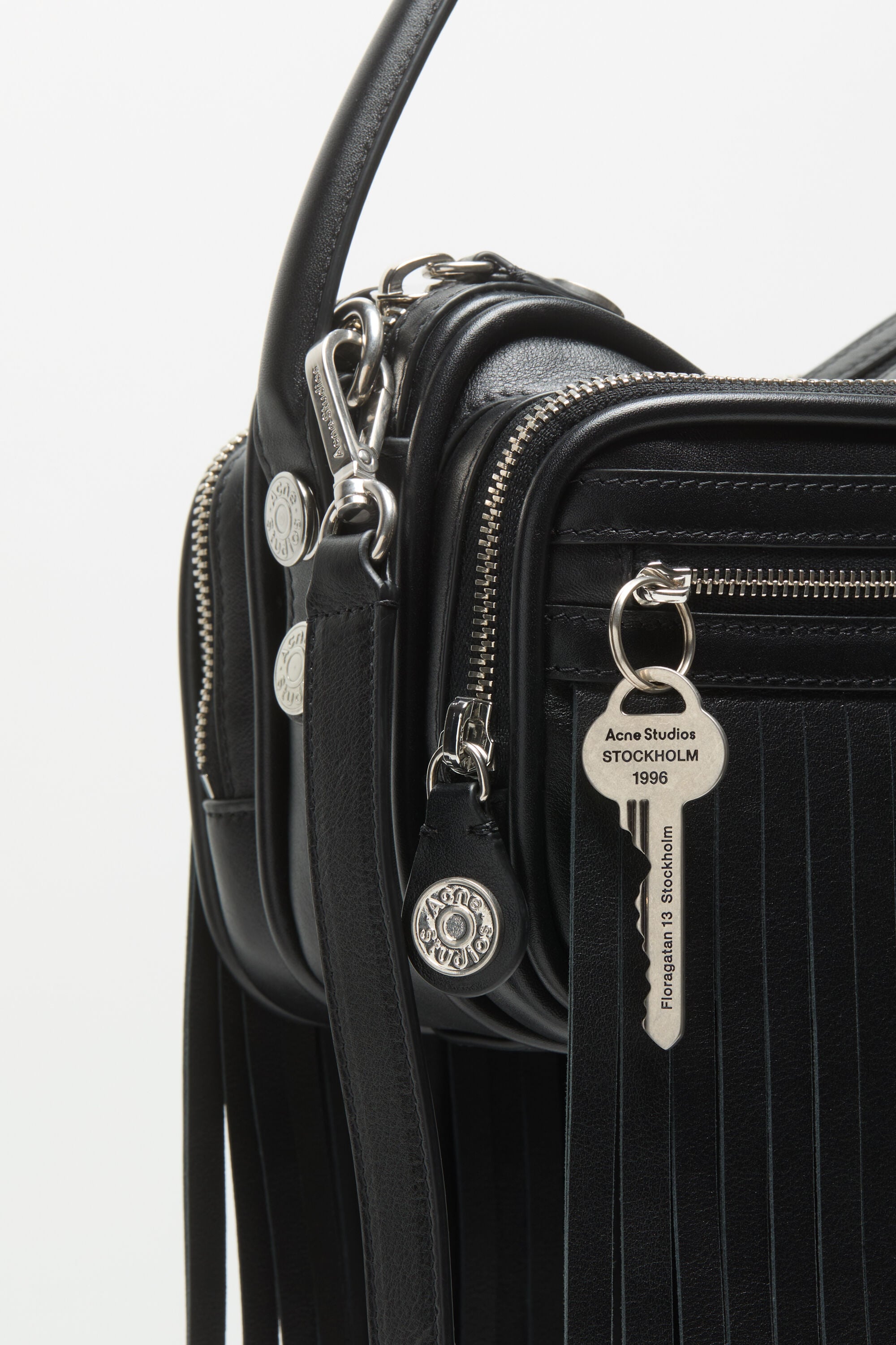 Acne Studios - Camero kit fringed crossbody bag - Black