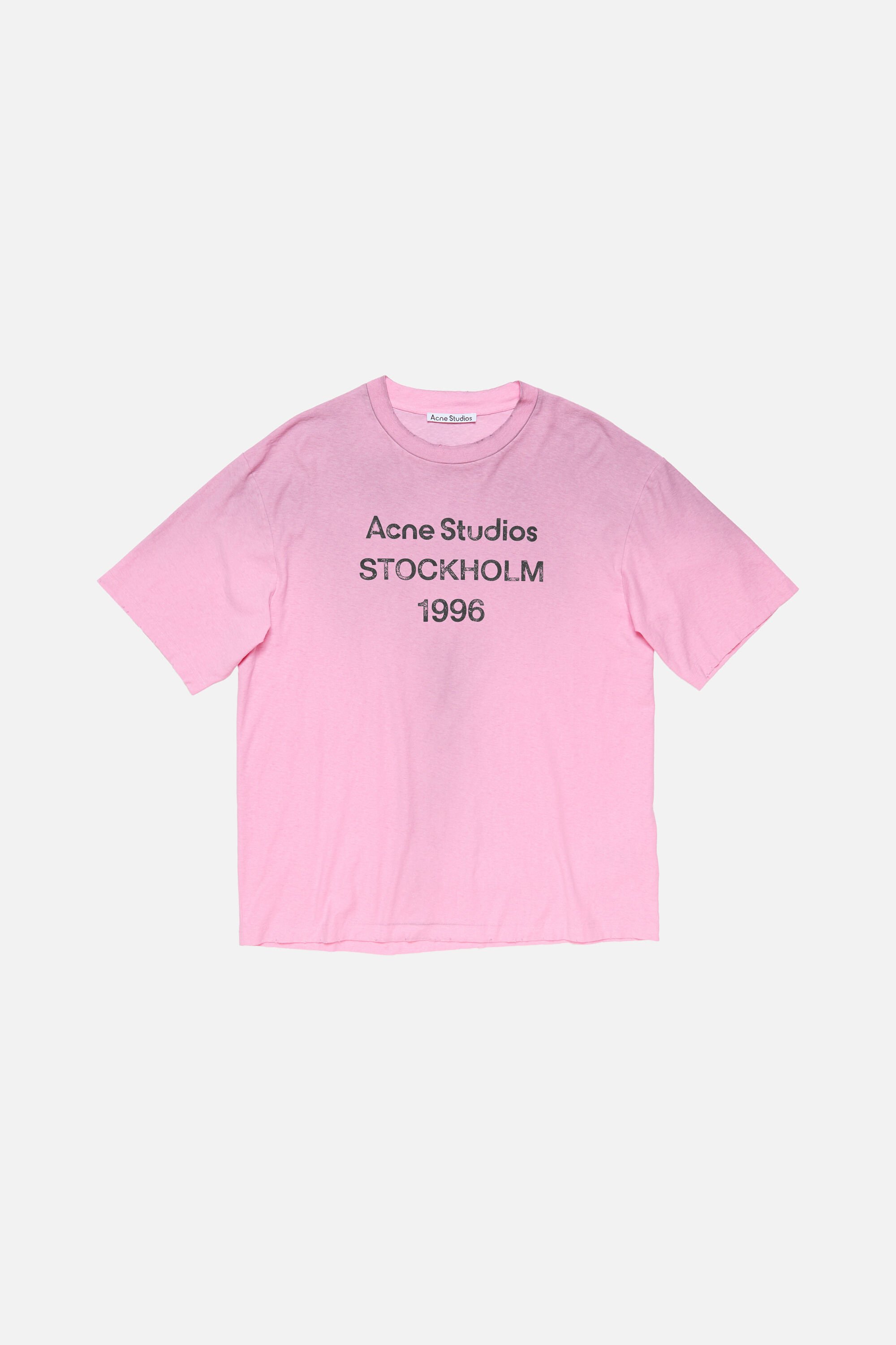 Acne Studios - Sprayed logo t-shirt - Cotton candy pink Acne Studios - Sprayed logo t-shirt - Cotton candy pink