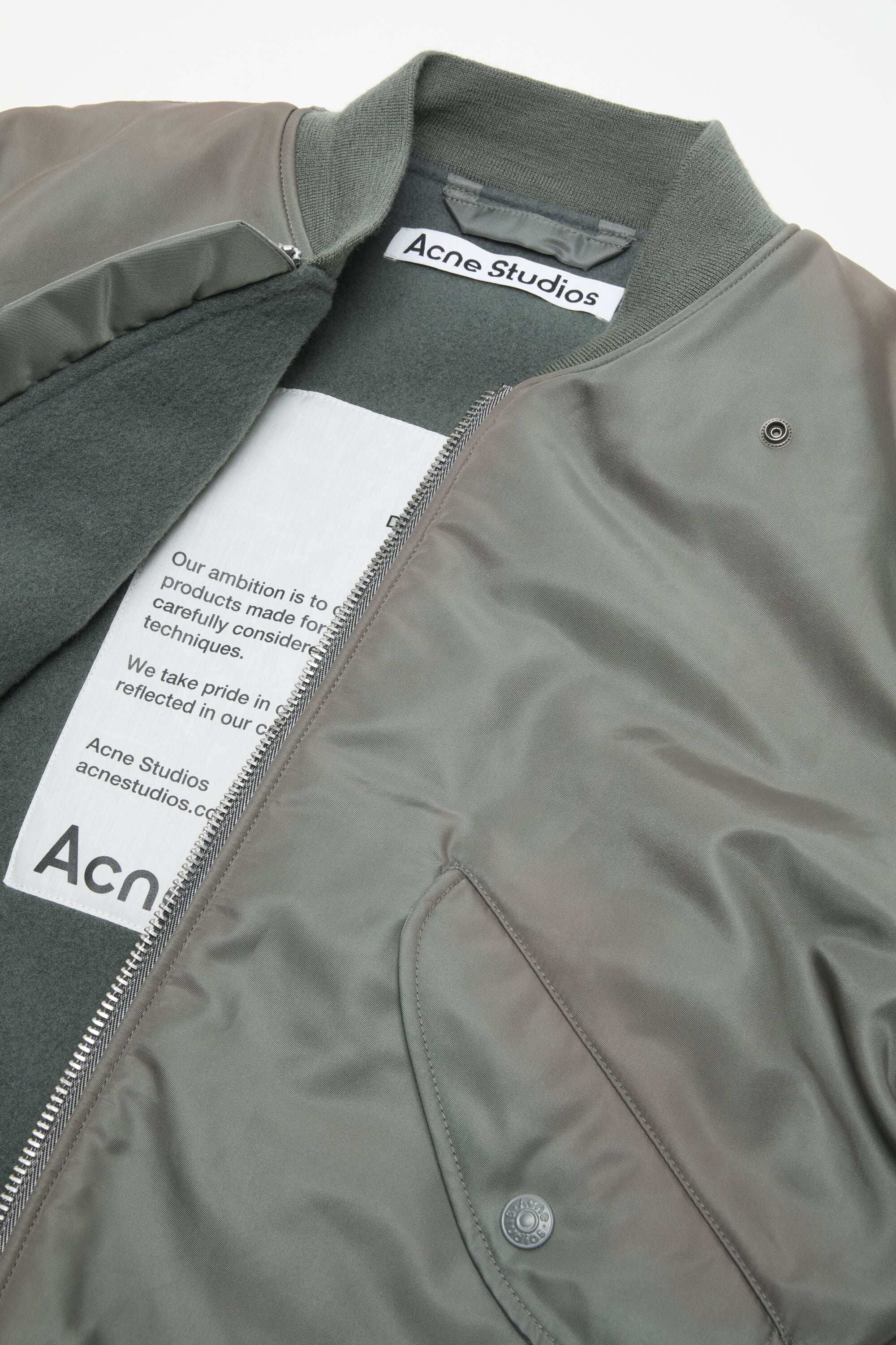 Acne Studios ストーンウォッシュジャケット Acne Studios - ウォッシュ加工ボンバージャケット - ストーングレー