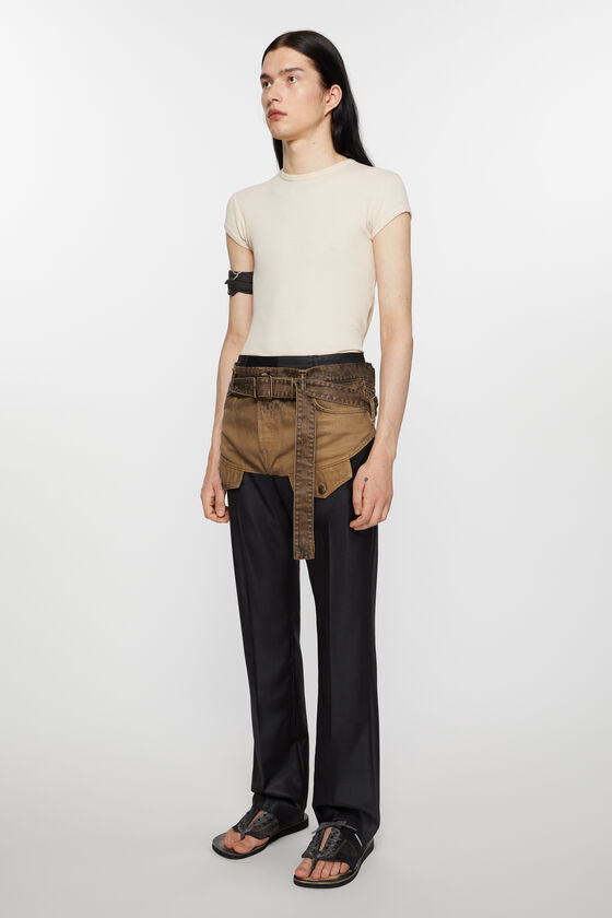Acne Studios - Wool blend trousers - Black/Black